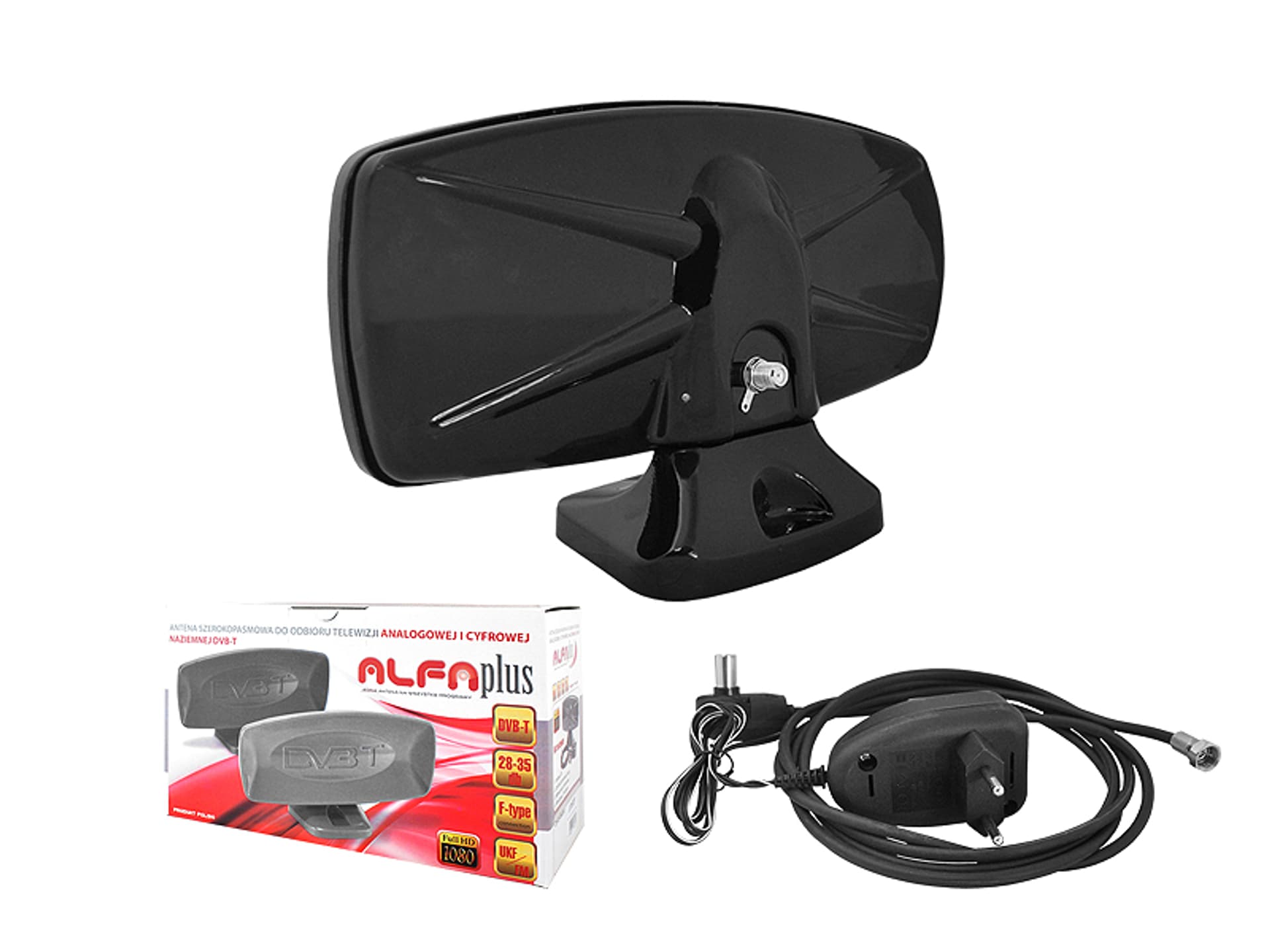 

1 szt. Antena DVB-T ALFA PLUS pokojowa.
