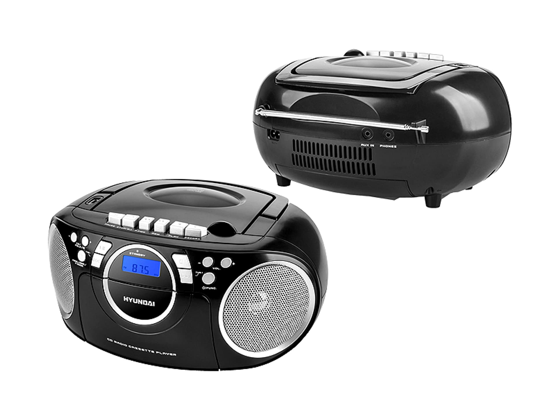 

Boombox Hyundai TRC788AU3BS Tuner cyfrowy FM,Kaseta,CD/MP3,USB,AUX. (1LM)