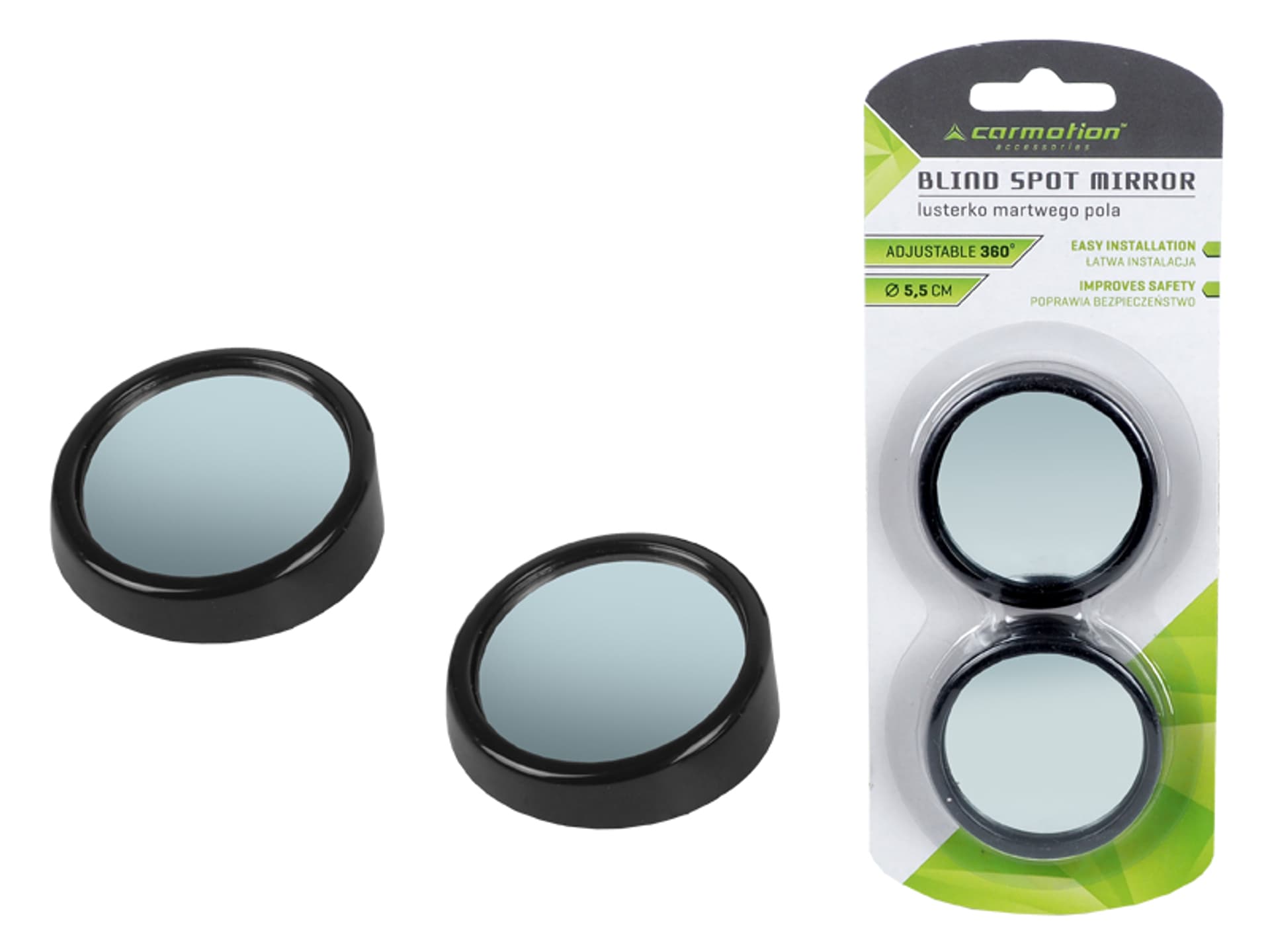 

1 kpl. Lusterka martwego pola, 55 mm, kpl 2szt.