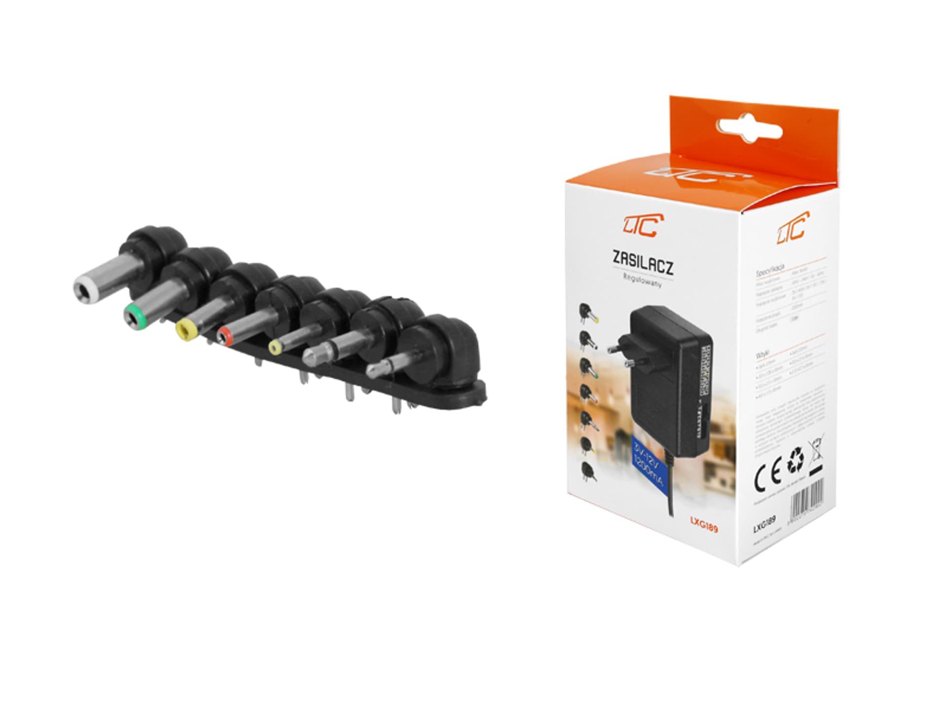 

1 szt. PS Zasilacz regulowany 3V-12V, 1200mA.