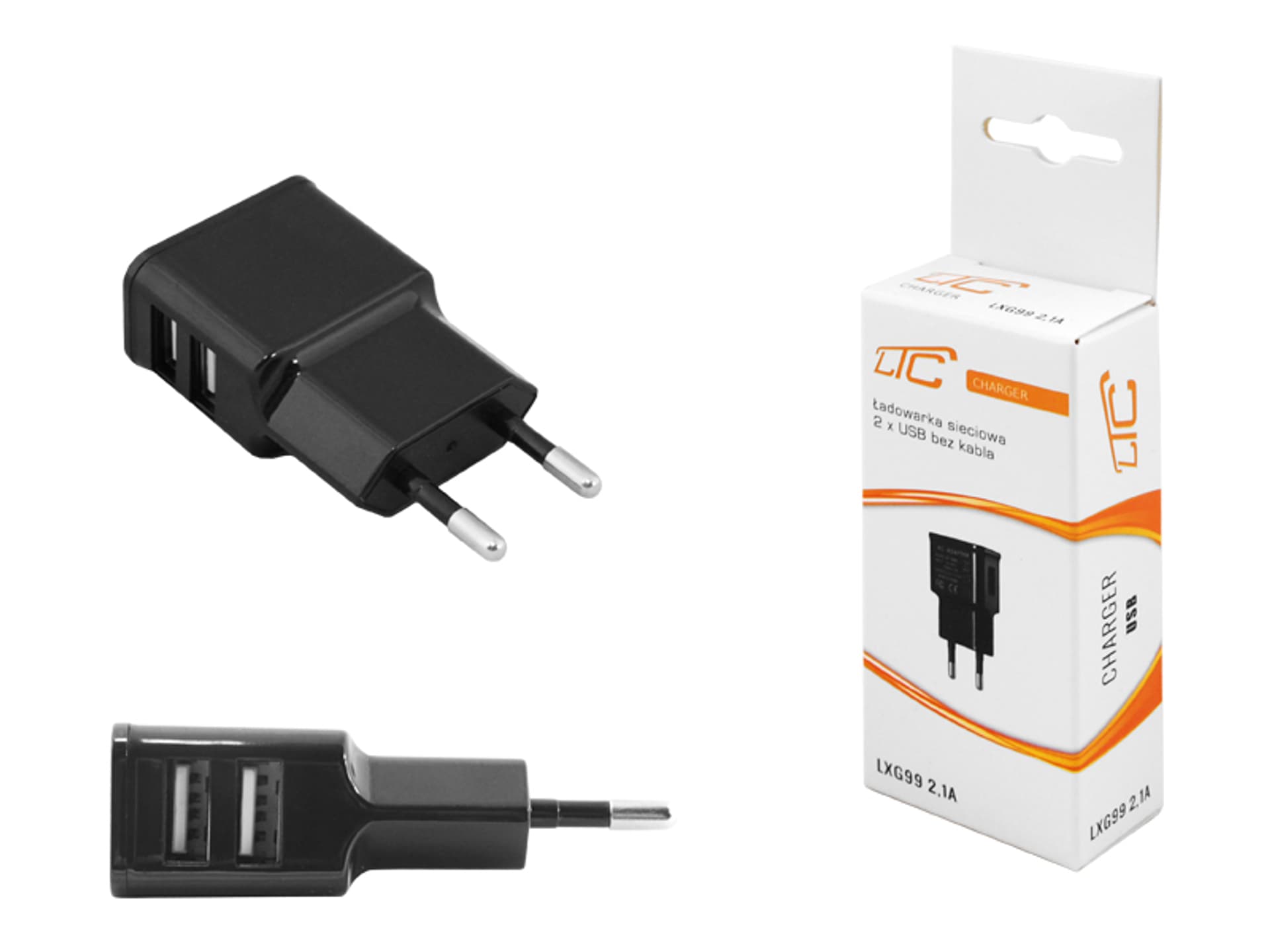 

Zasilacz sieciowy USB 2100mA. (1LM)