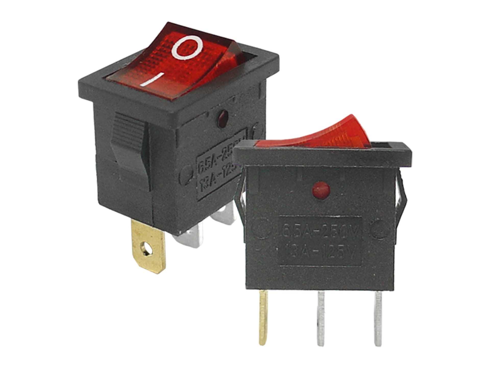 

20 szt. PS Przełącznik IRS-701AC 220V podświetlany, czerwony.