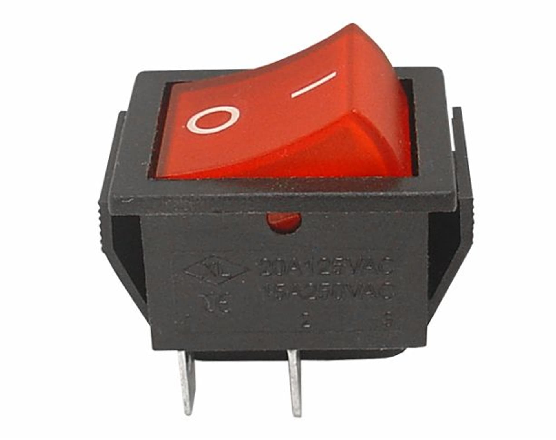 

20 szt. Przełącznik MK621 podświetlany duży, czerwony, 230V.