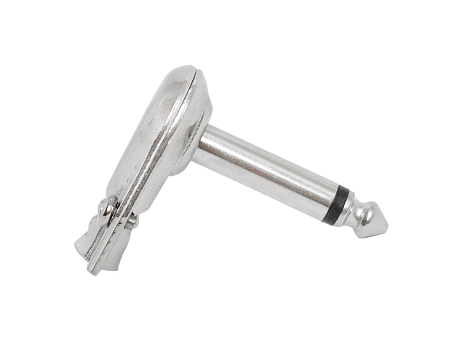 

1 szt. Wtyk Jack 6.3mm mono kątowy metal