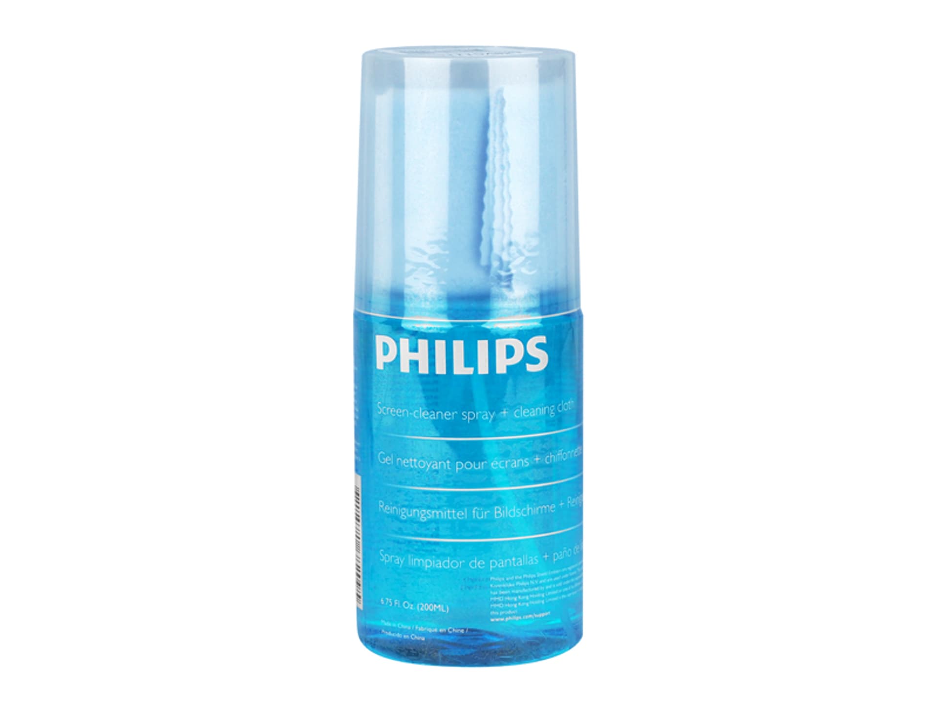 

1 szt. Zestaw do czyszczenia ekranów Philips SVC1116B/10, płyn + ścierka.