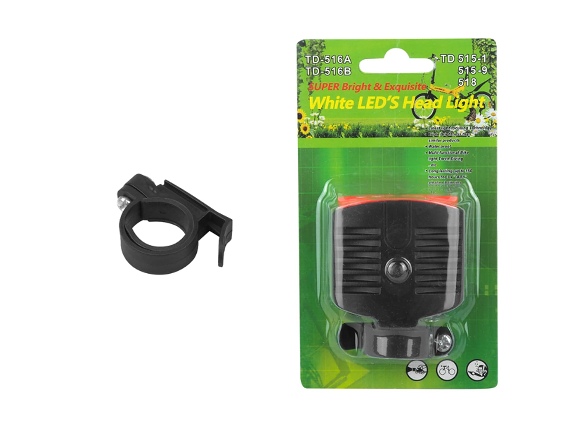 

Lampa rowerowa przednia 2-LED ,3xAAA (1LM)