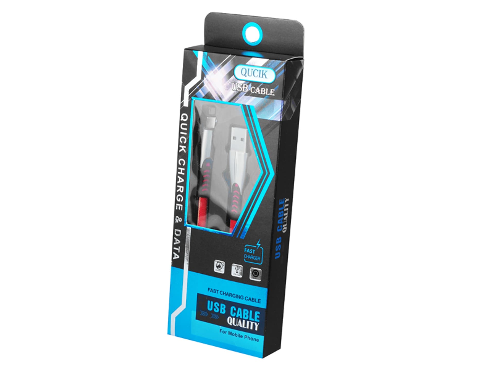 

1 szt. KABEL USB TYP-C 2,4A, CZERWONY, QUICK CHARGER 3.0, 1m, POWERLINE BW02.