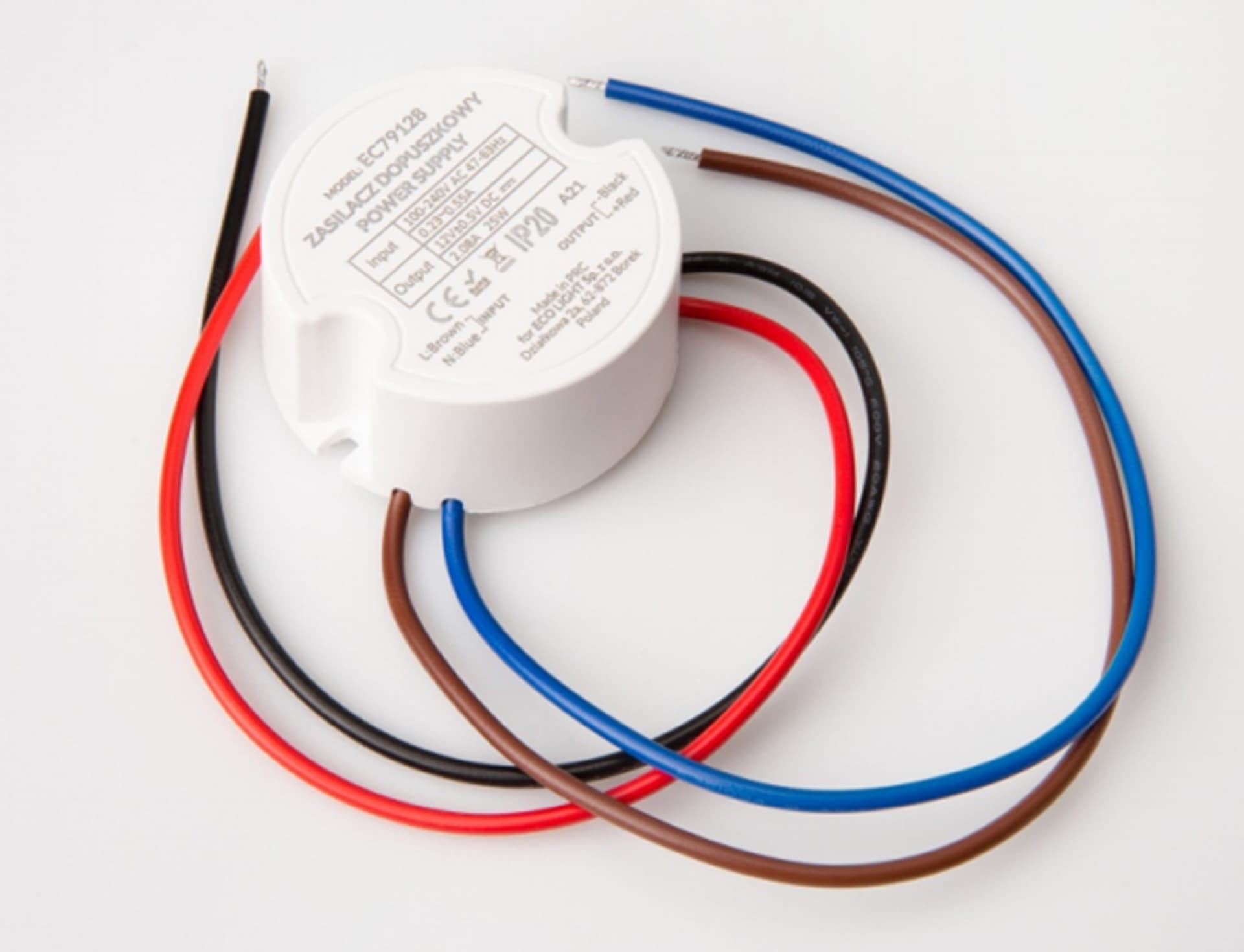 

Zasilacz do puszki, 2.08 A, 25 W, 12 V, IP20 (48 x 48 x 22 mm). (1LM)