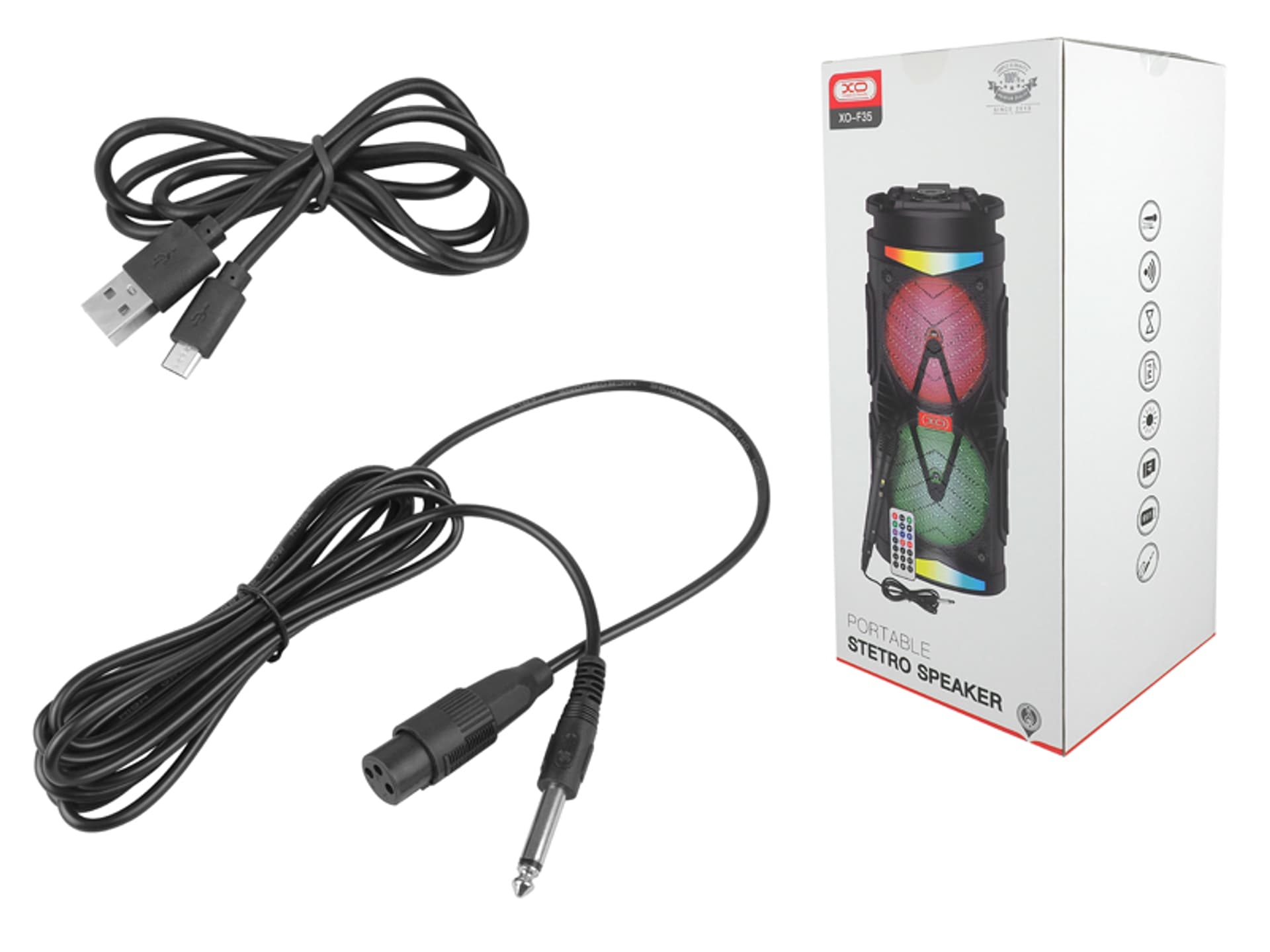 

XO POWER AUDIO GŁOŚNIK BLUETOOTH+ MIKROFON PRZEWODOWY F35 (1LM)