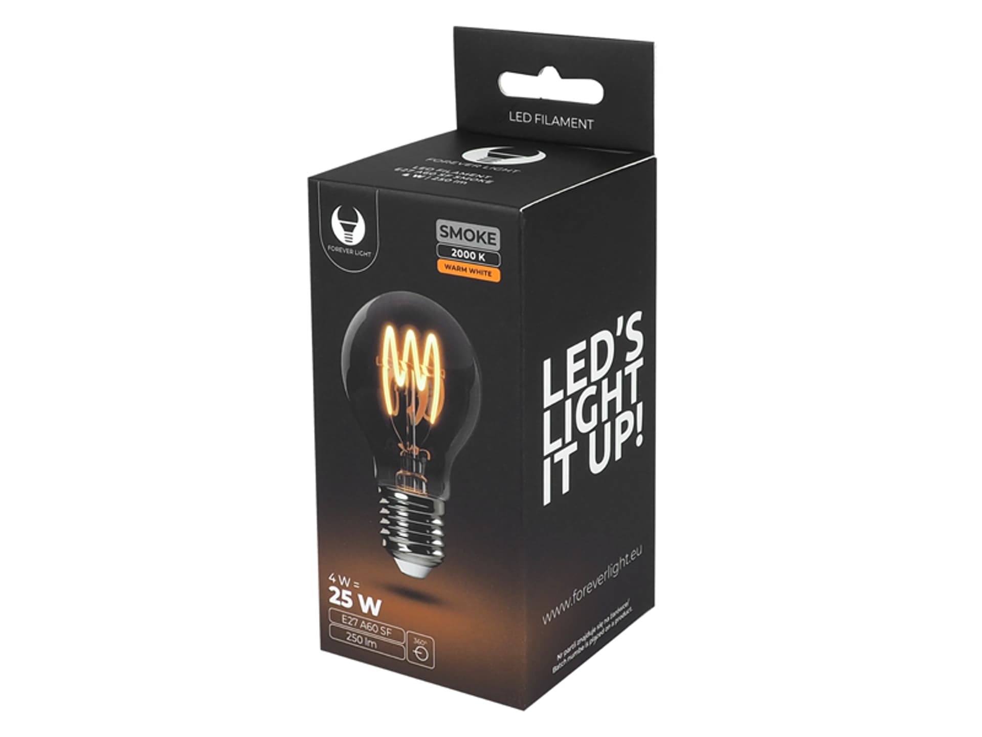 

1 szt. Żarówka LED Filament E27 A60 4W 230V 2000K 250lm SF dymiona forever Light