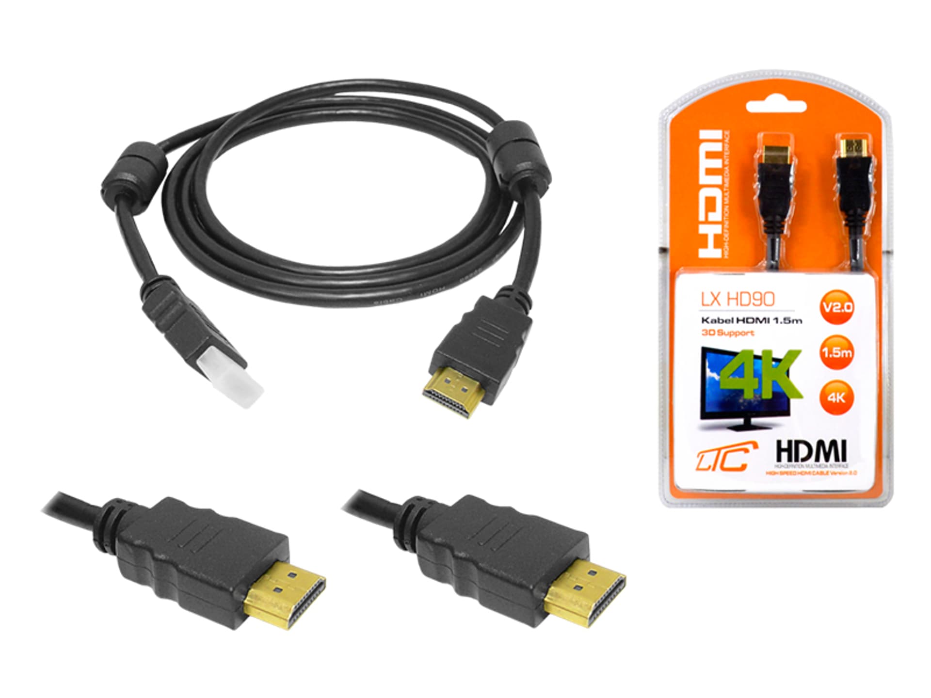 

Kabel HDMI-HDMI v2.0, 1,5m, 4K. (1LM)
