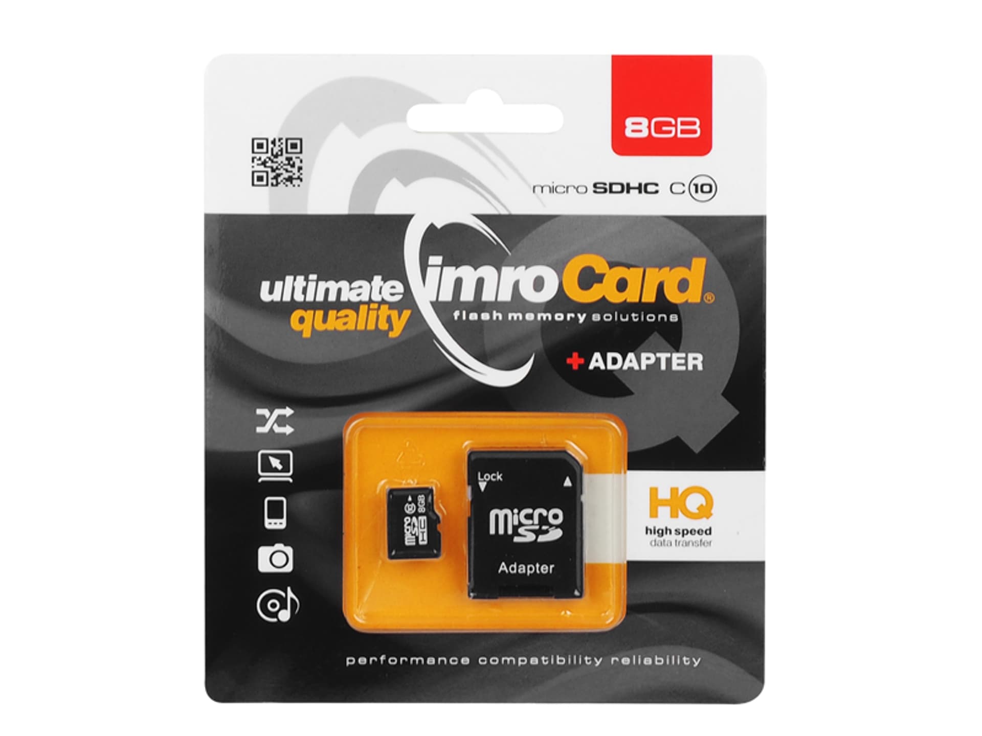 

Karta pamięci microSD 8GB Imro + adp 10C