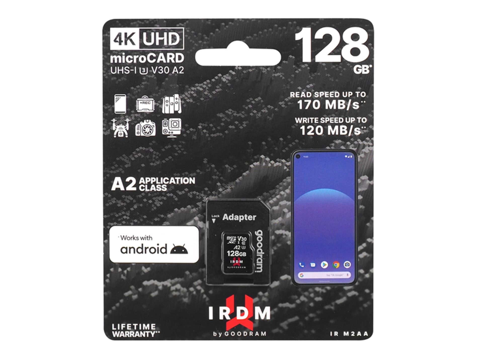 

Karta mSDXC GOODRAM 128GB IRDM UHS I U3 A2 + adapt