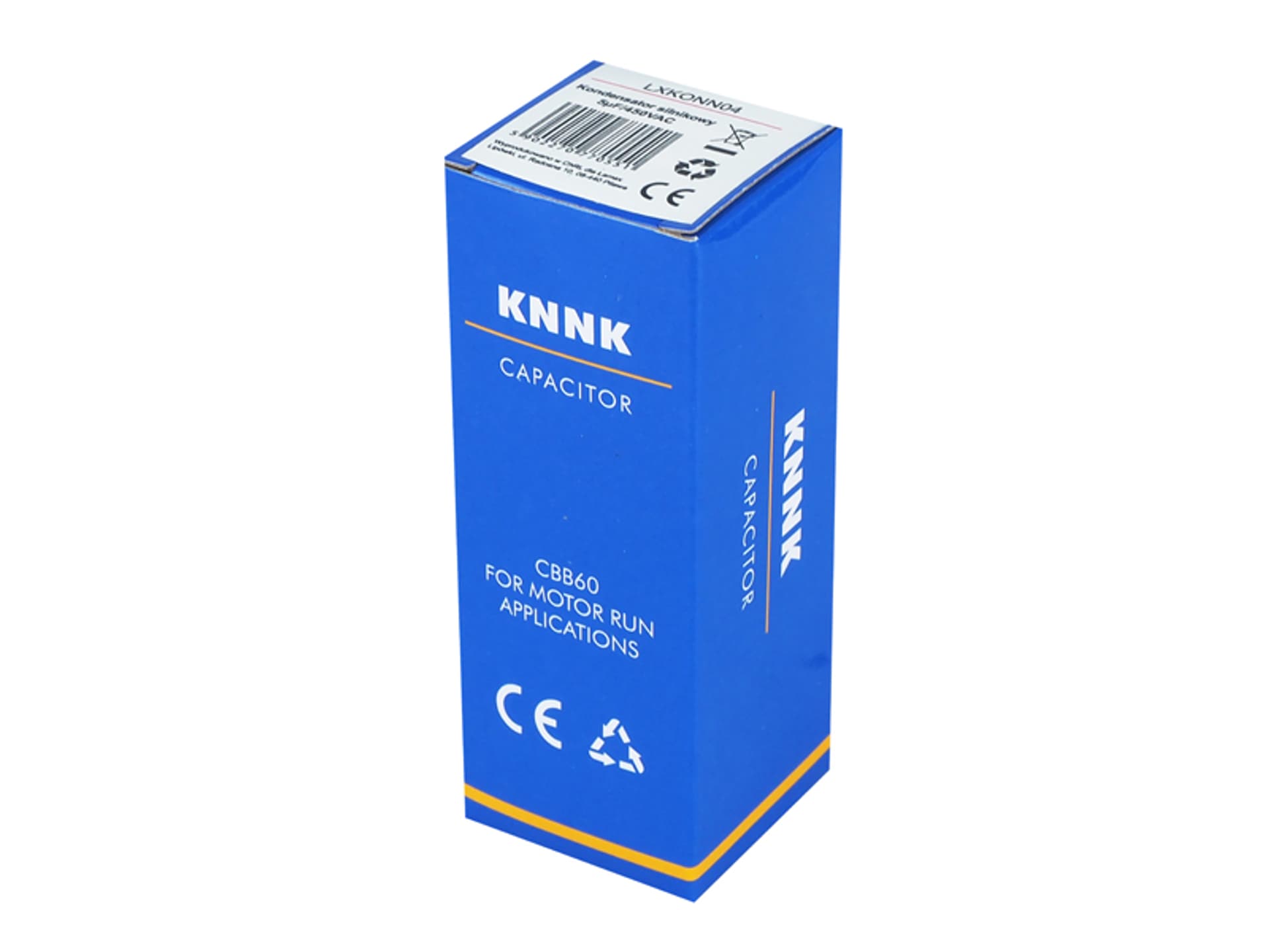 

Kondensator silnikowy 5 uF / 450 VAC. (1LM)