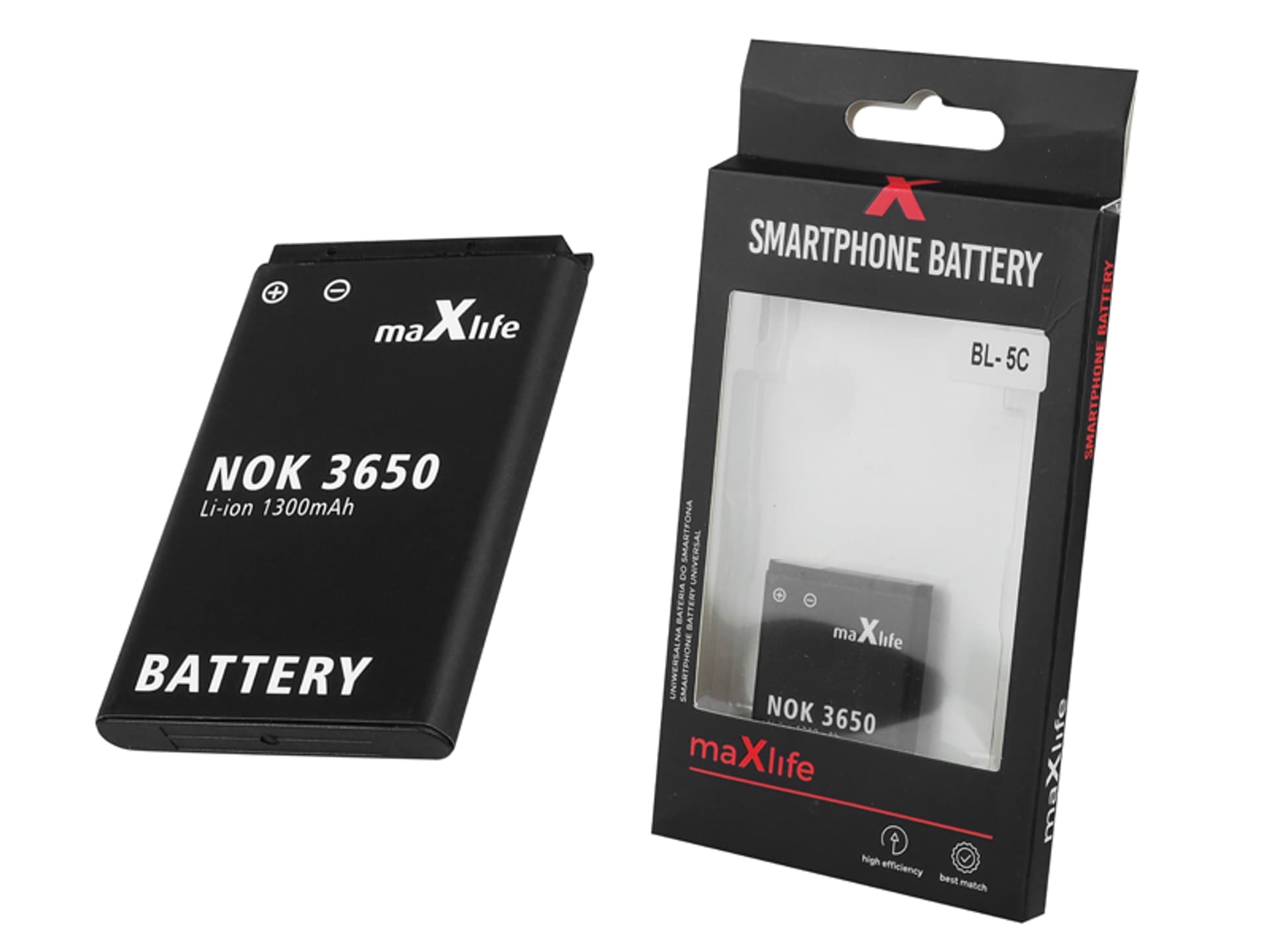 

1 szt. Maxlife bateria uniwersalna BL-5C 1300mAh HQ.