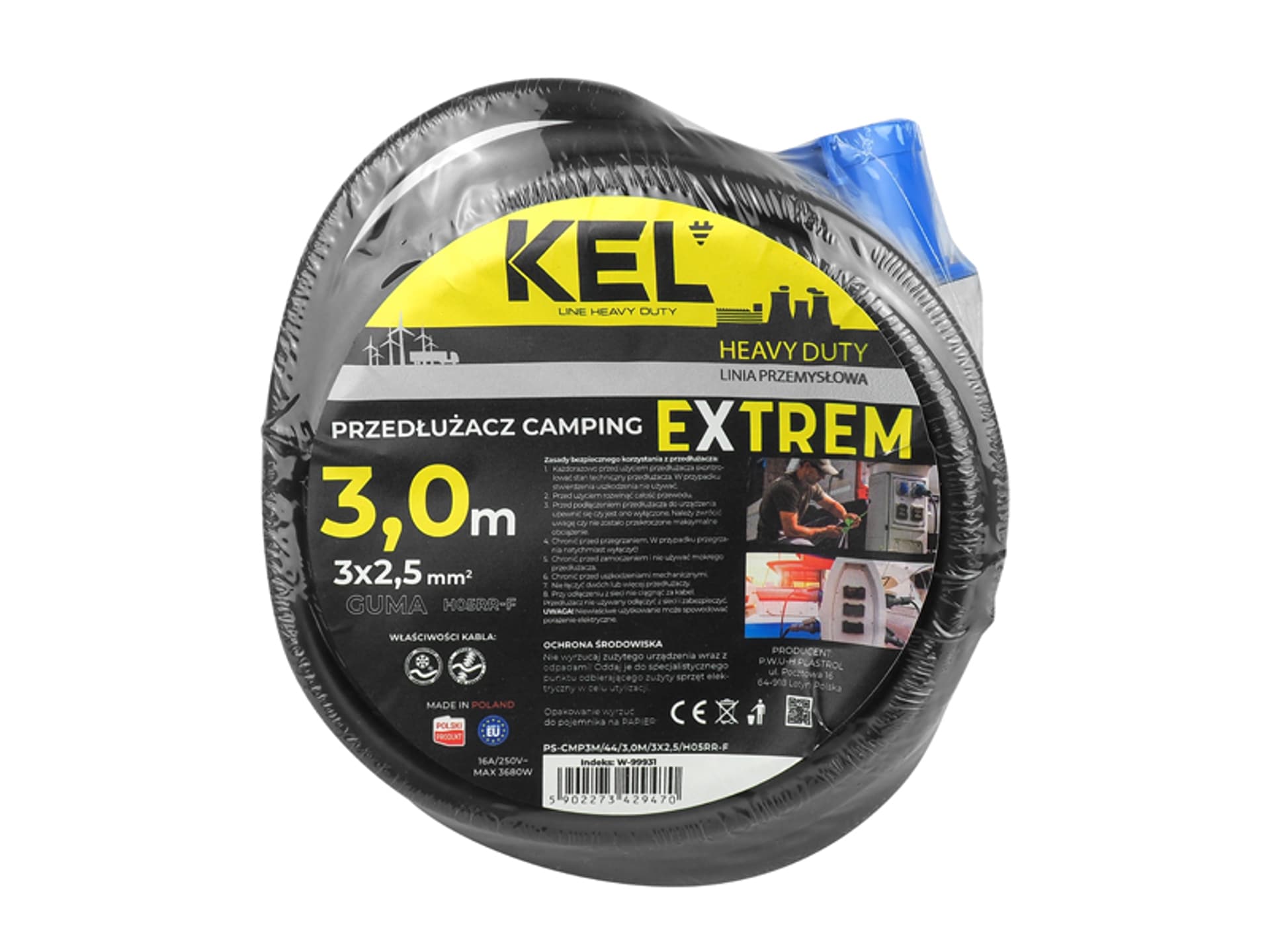 

PS ADAPTER REDUKCJA CAMPING PRZEJŚCIÓWKA 16A 3P 3X 230V EXTREM 3X2,5 H05RR-F 3 M IP44. (1LM)