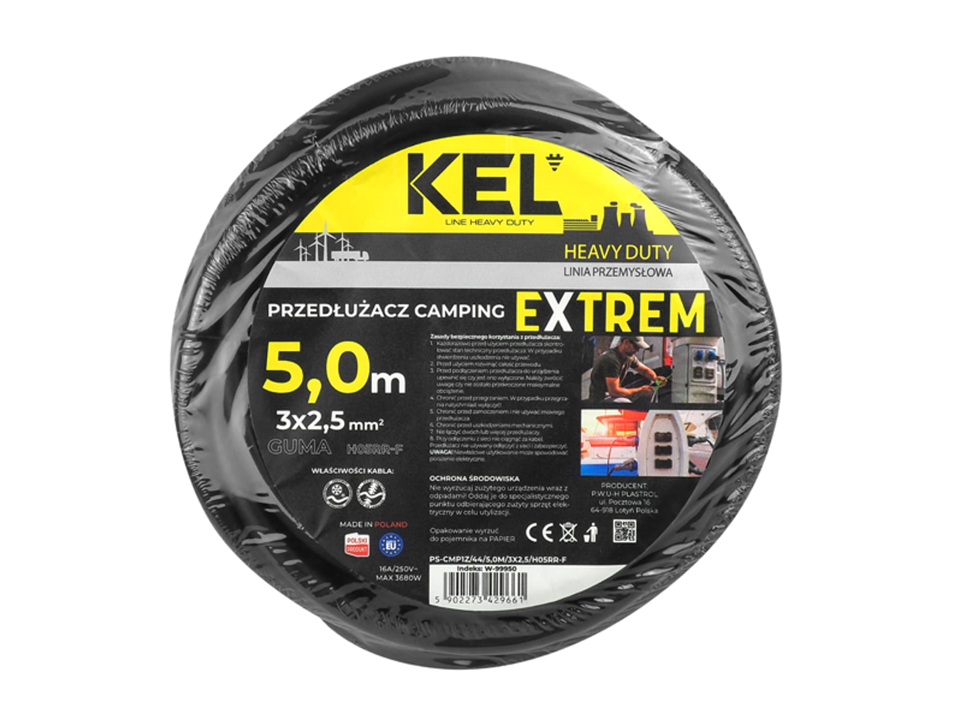 

PS ADAPTER REDUKCJA CAMPING CEE 16A 3P X1 230V EXTREM 3X2,5 H05RR-F 5 M IP44. (1LM)