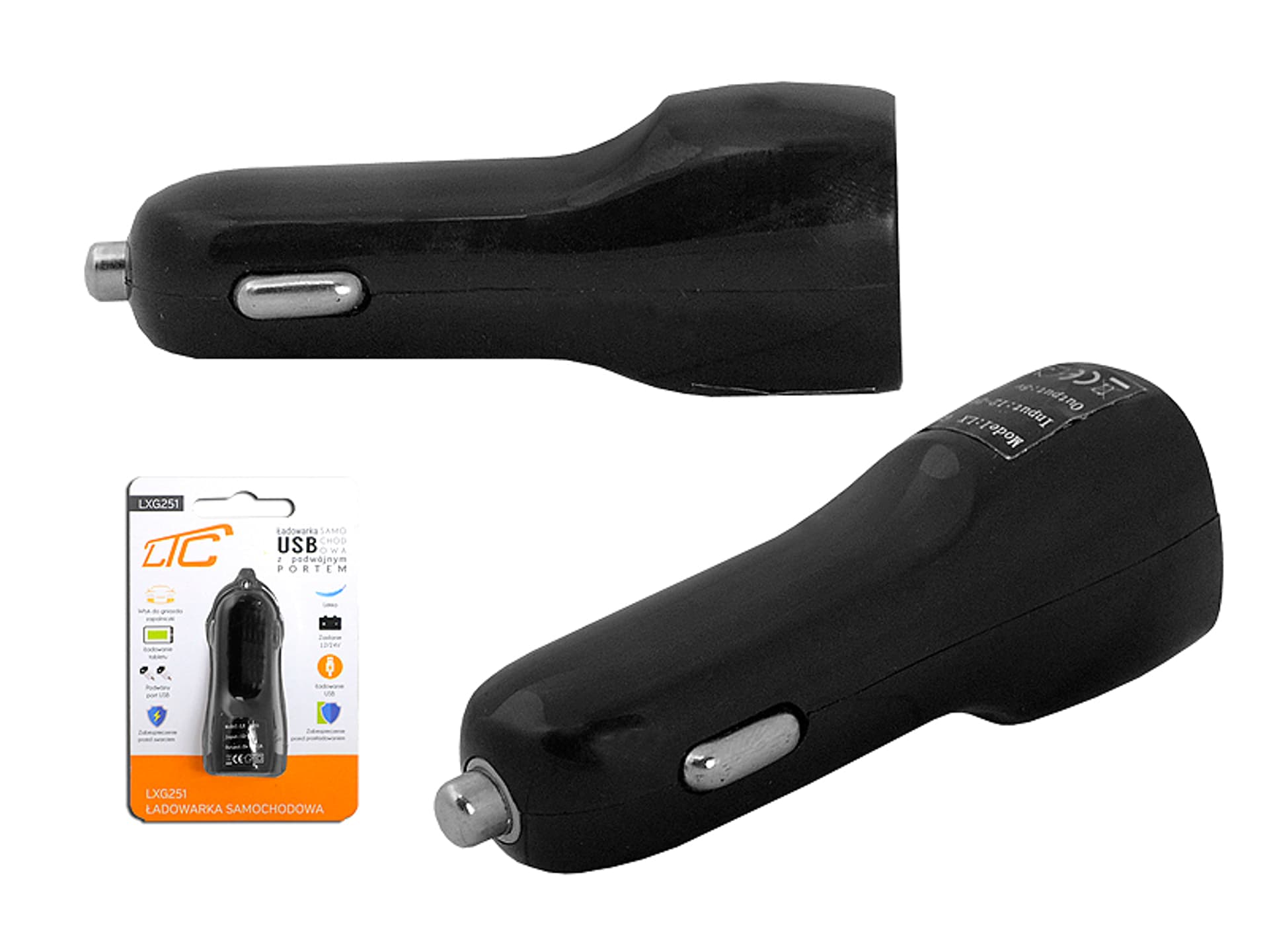 

1 szt. PS Ładowarka samochodowa dual USB 2.1A.