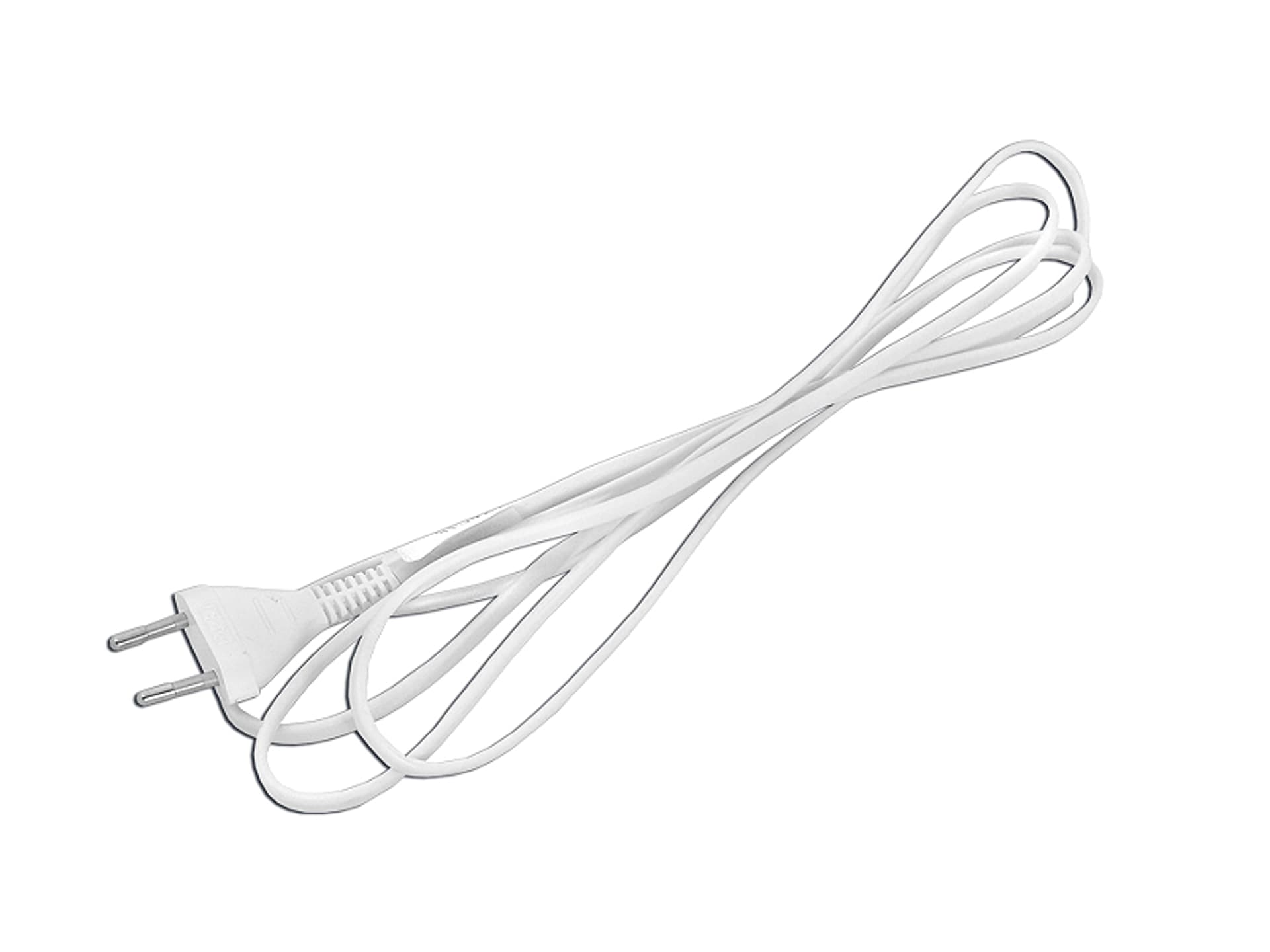 

5 szt. Kabel zasilający 2x0,75, 3m, biały.
