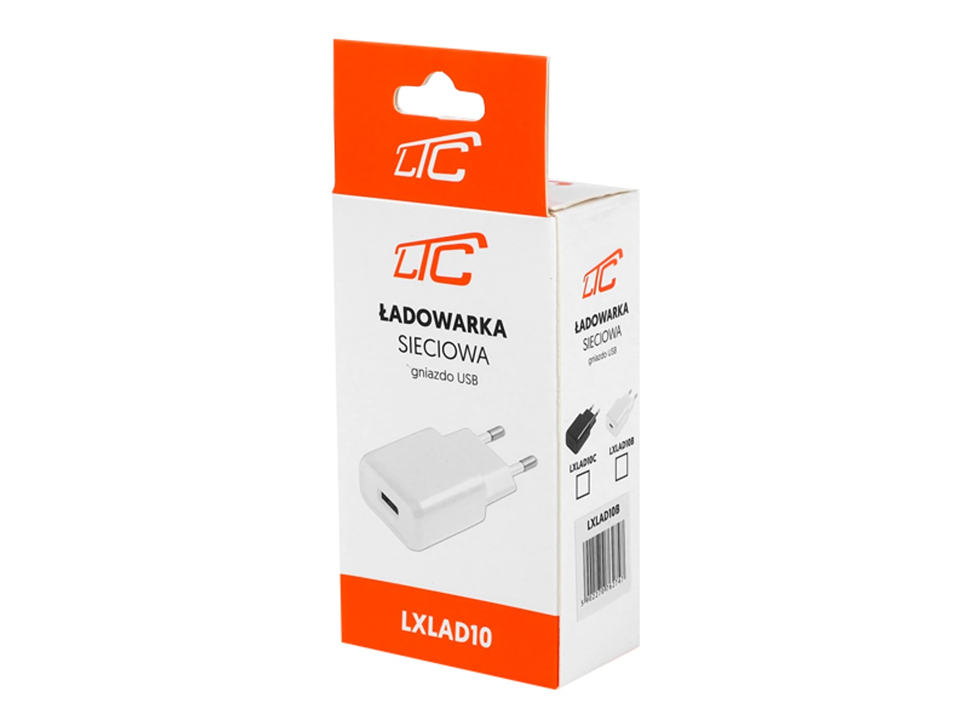 

1 szt. Ładowarka sieciowa LTC USB 5 V/1 A, biała, box.