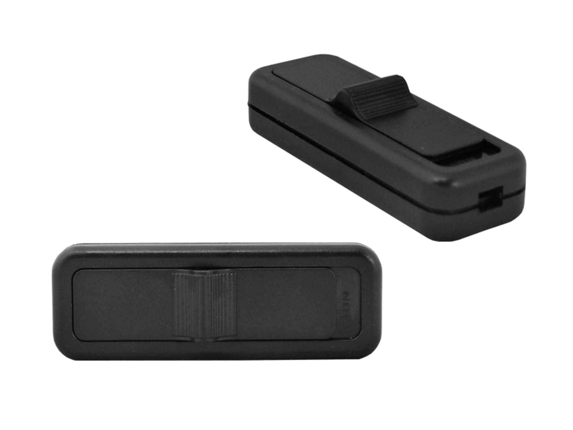 

10 szt. Przełącznik przelotowy czarny HQ M57 2A 250V CE.