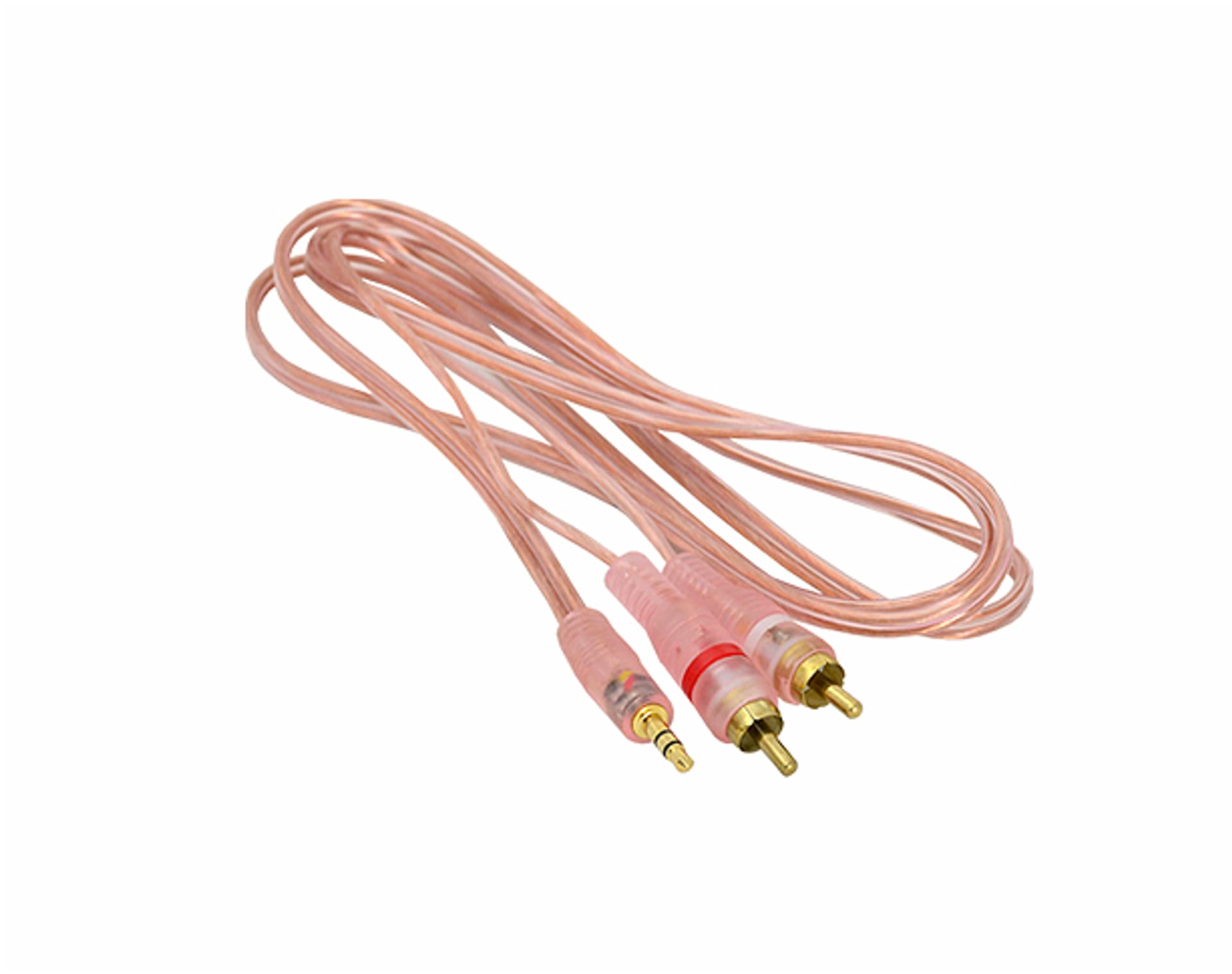 

Kabel Jack 3.5 - 2 wtyki RCA 1.5m, przeźroczysty. (1LM)