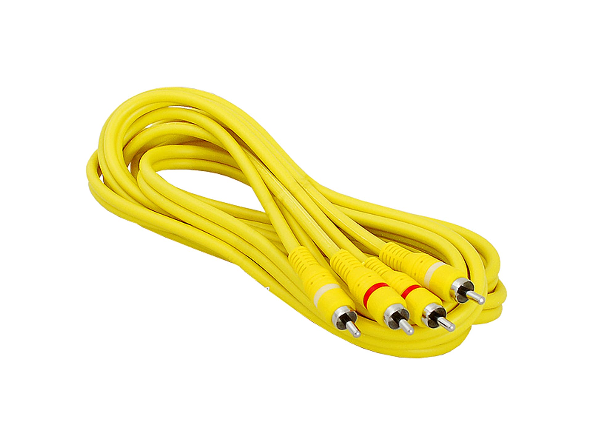 

Kabel 2 wtyki RCA - 2 wtyki RCA. 1.5m żółty (1LM)