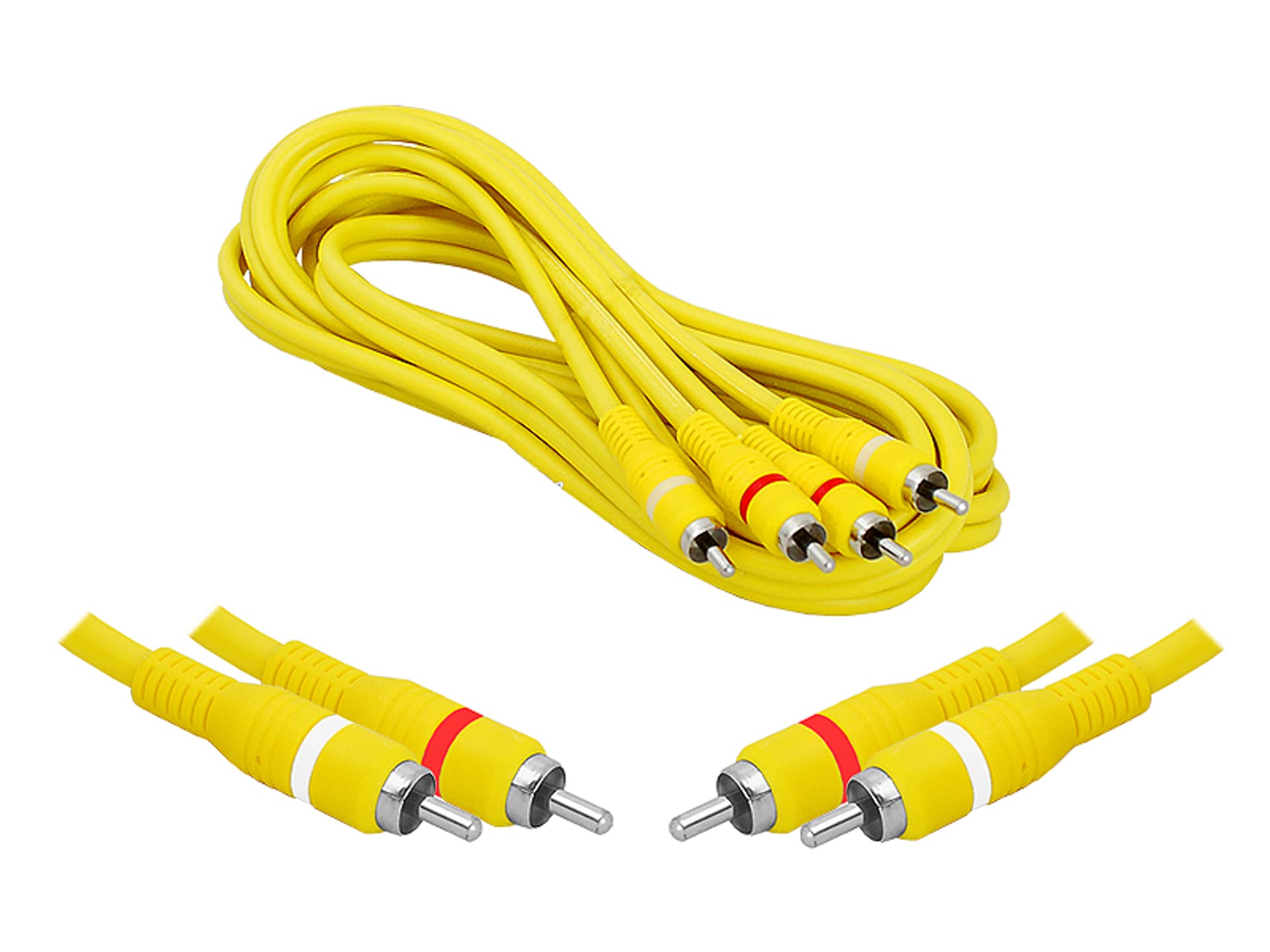 

Kabel 2 wtyki RCA - 2 wtyki RCA. 3m żółty (1LM)