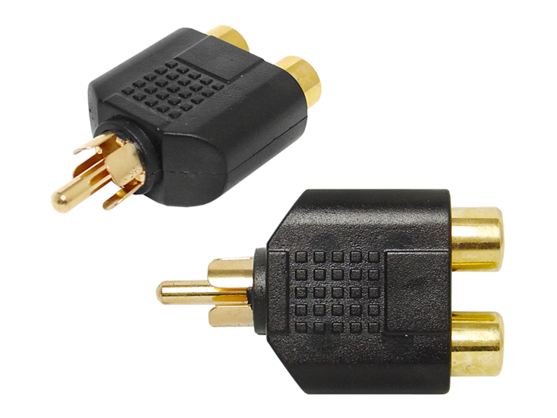 

Przejście RCA: wtyk RCA - 2 gniazda RCA pozłacane. (1LM)