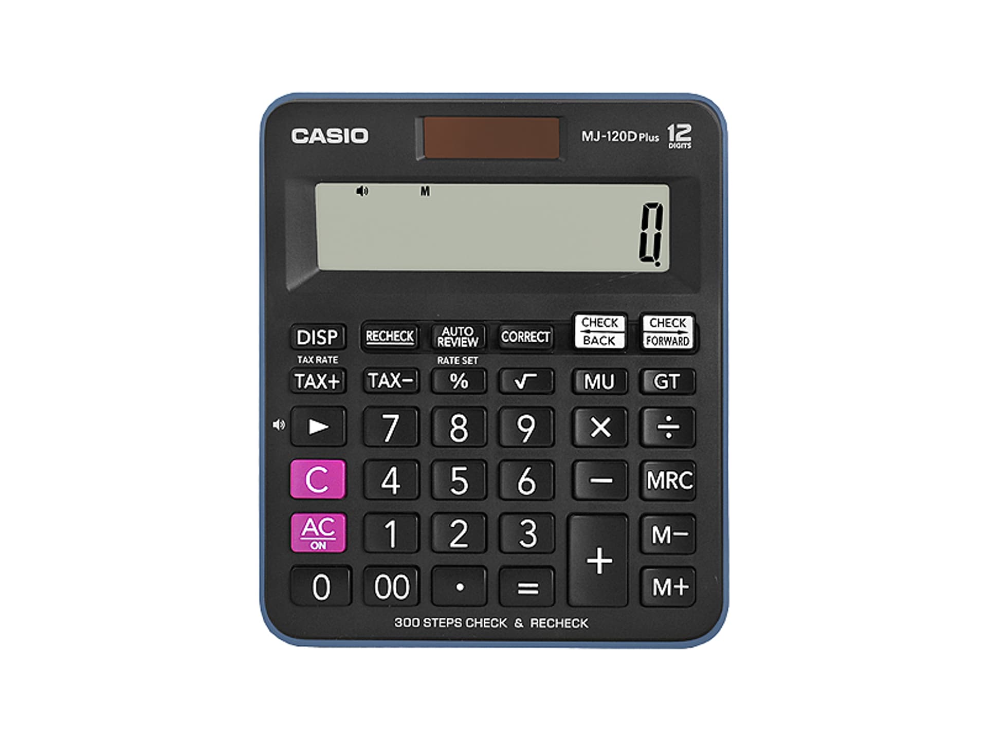 

CASIO KALKULATOR BIUROWY MJ-120D PLUS CZARNY, 12 CYFROWY WYŚWIETLACZ