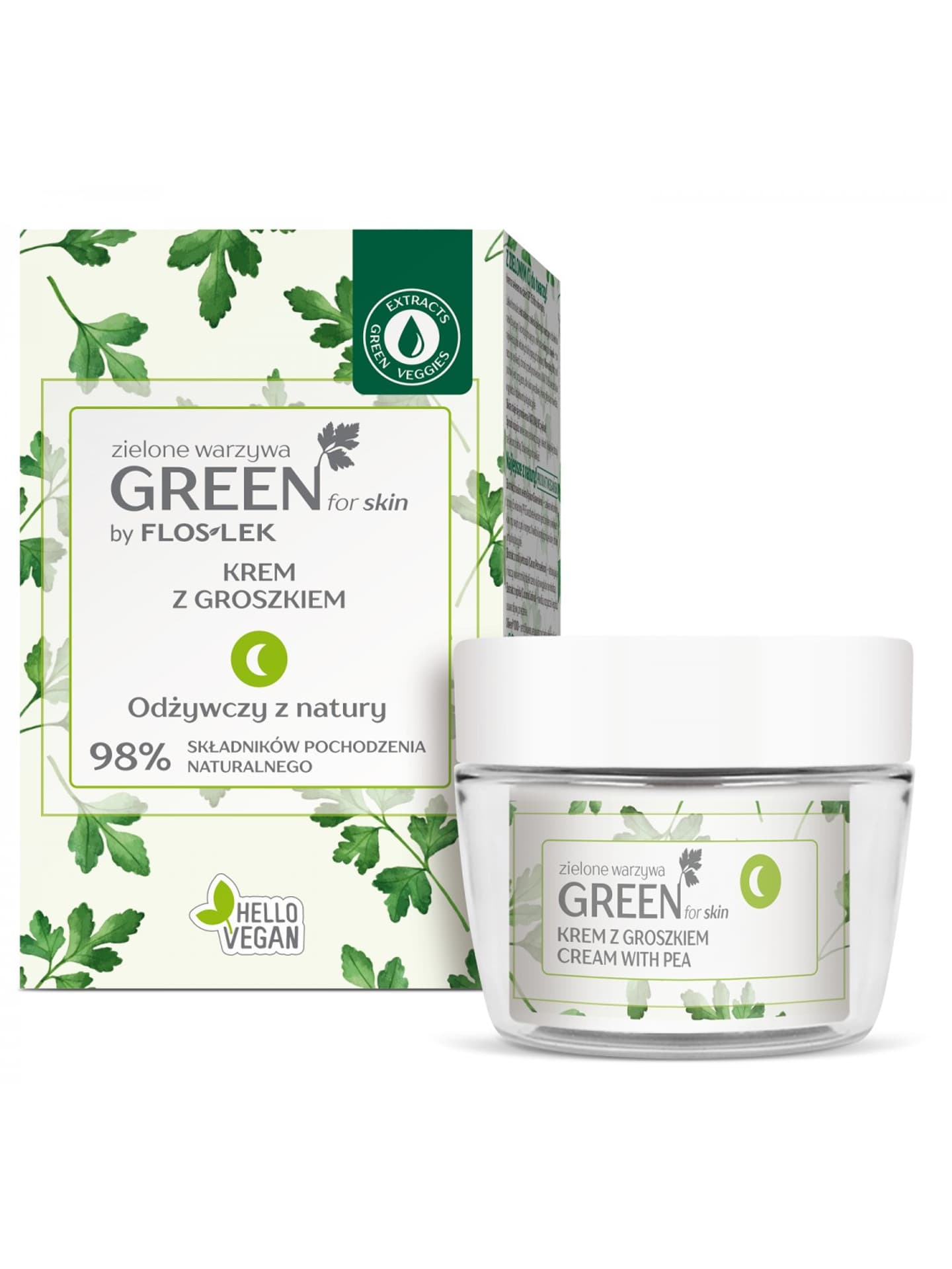 

Floslek Green for Skin Krem z groszkiem na noc - odżywczy ECO ZESTAW 50ml