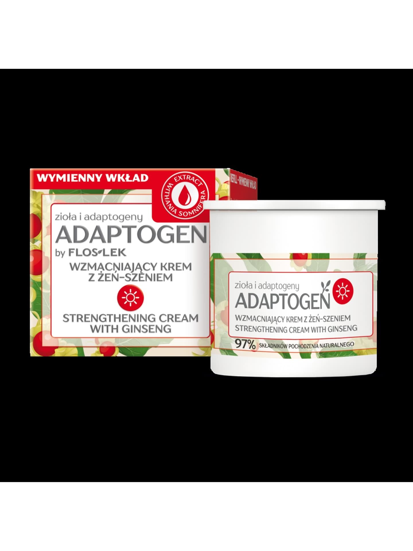 

Floslek Adaptogen Wzmacniający Krem z żeń-szeniem na dzień - wymienny wkład 50ml