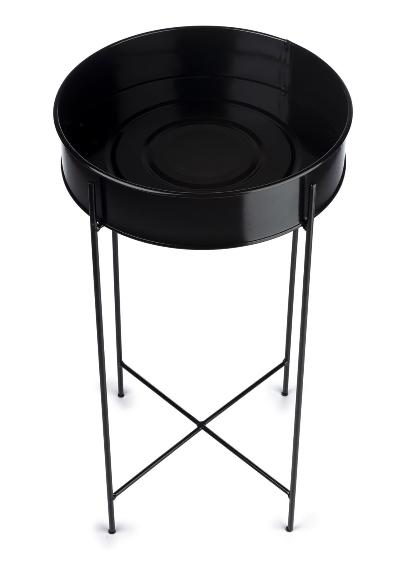 

Kwietnik stolik z wkładem 64 cm czarny LOFT