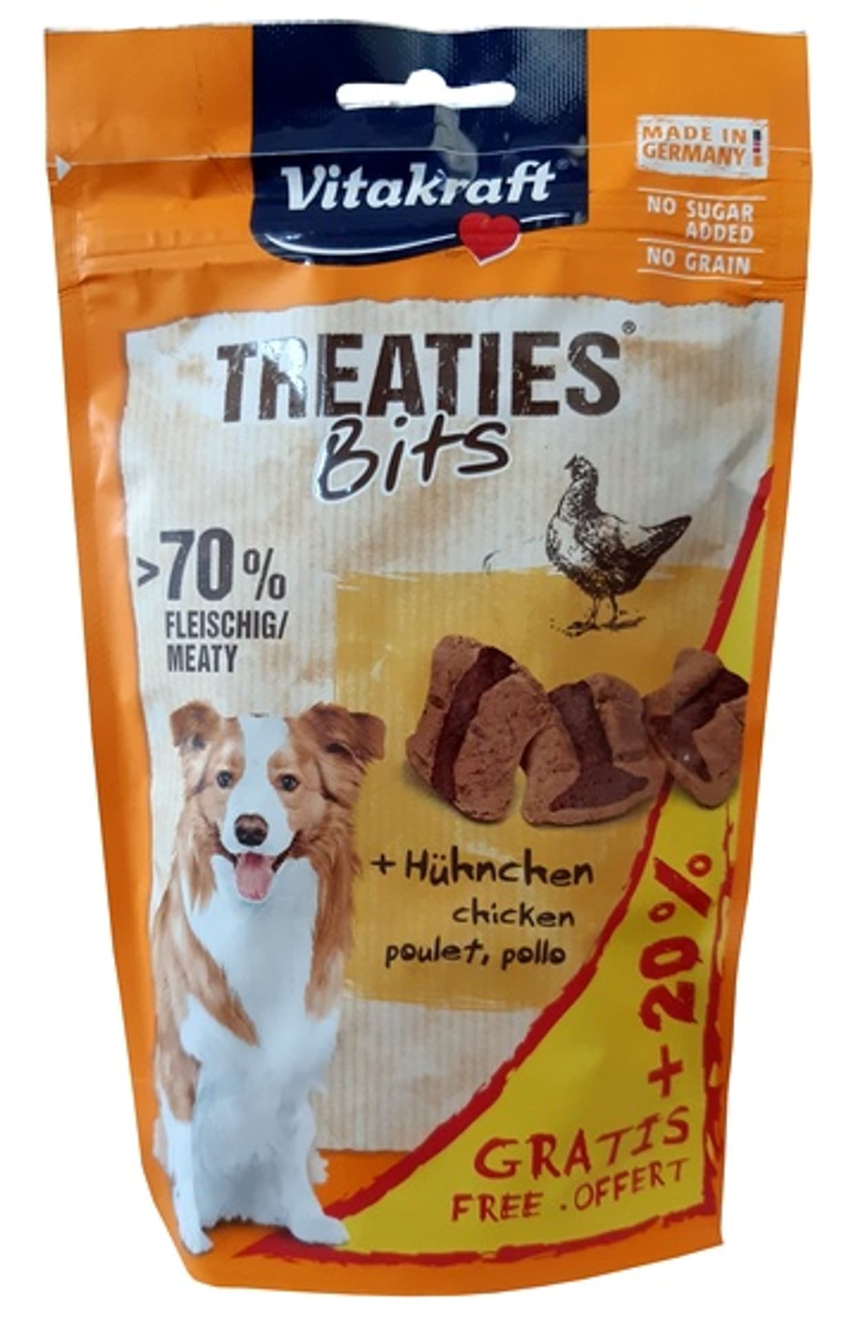 

VITAKRAFT TREATIES BITS kurczak 120g + 20% gratis przys d/psa