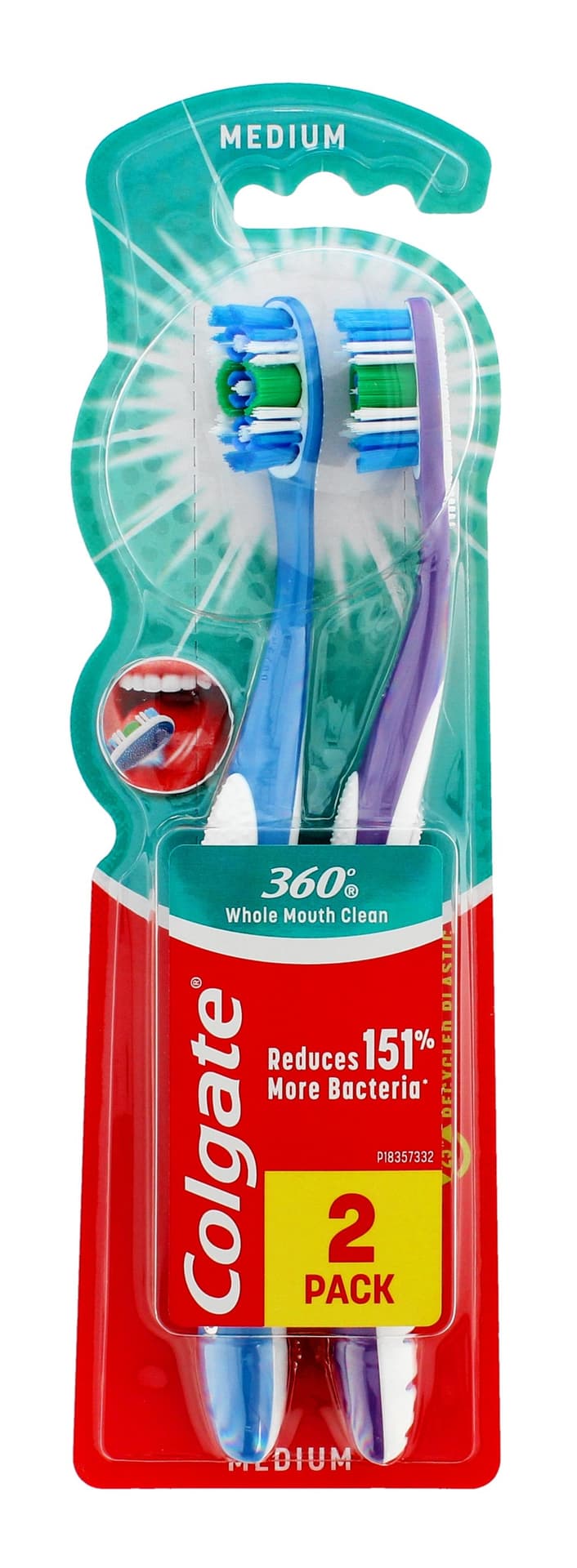 

Colgate Szczoteczka 360° Whole Mouth Clean Średnia 1+1 gratis