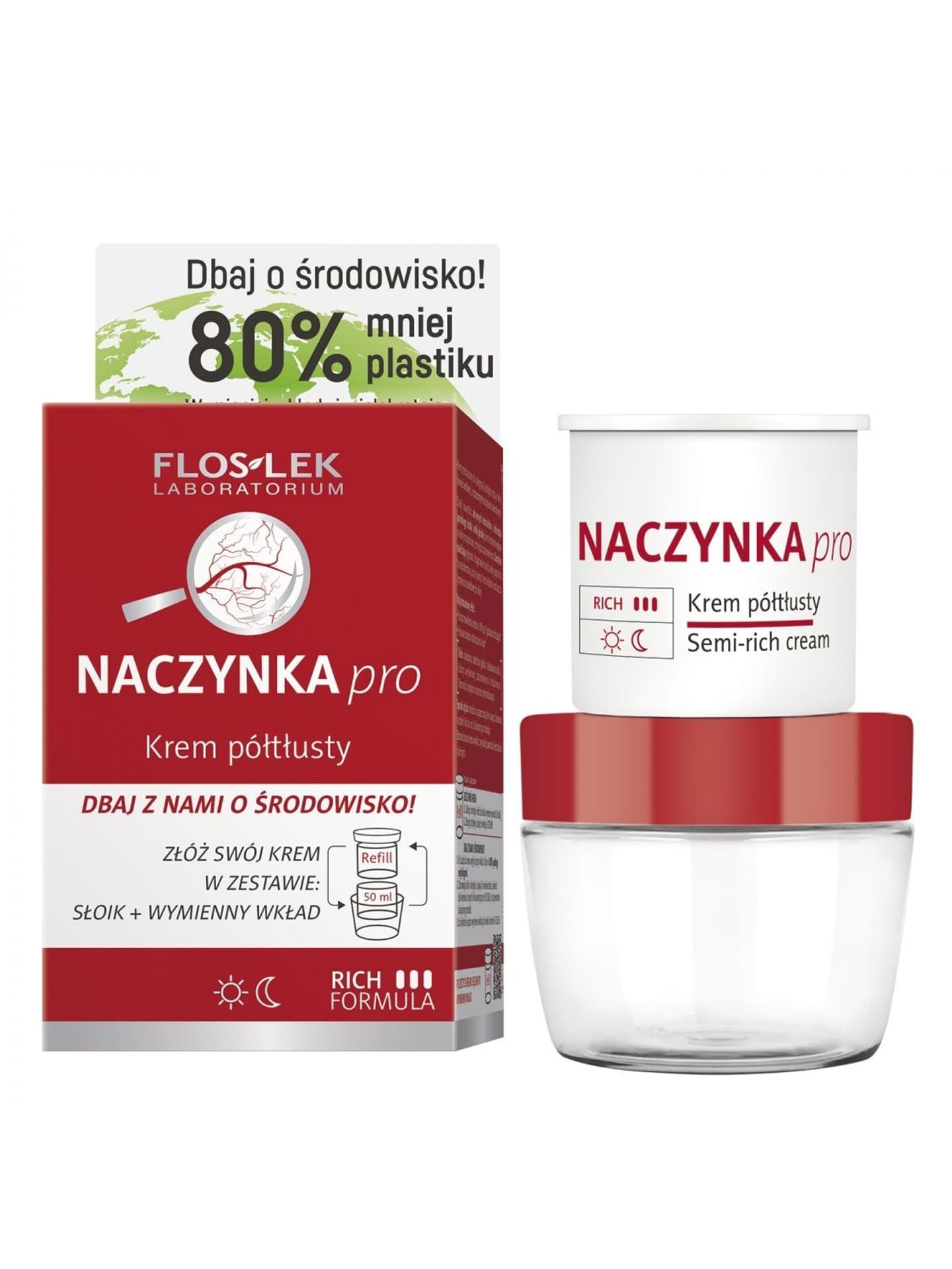 

Floslek Naczynka Pro Krem półtłusty Ekologiczne opakowanie