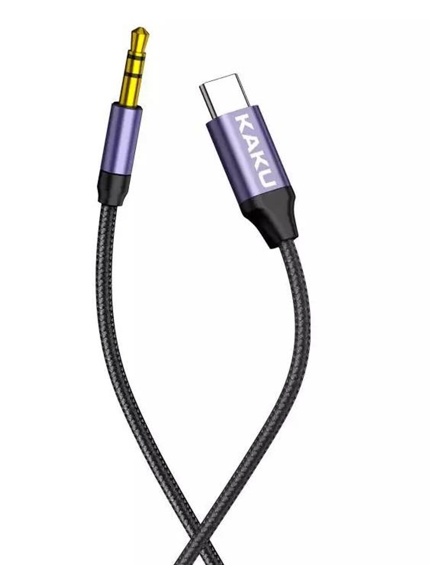

Kabel Adapter Jack 3,5mm AUX do TYP C USB-C KAKU KSC-427 czarny
