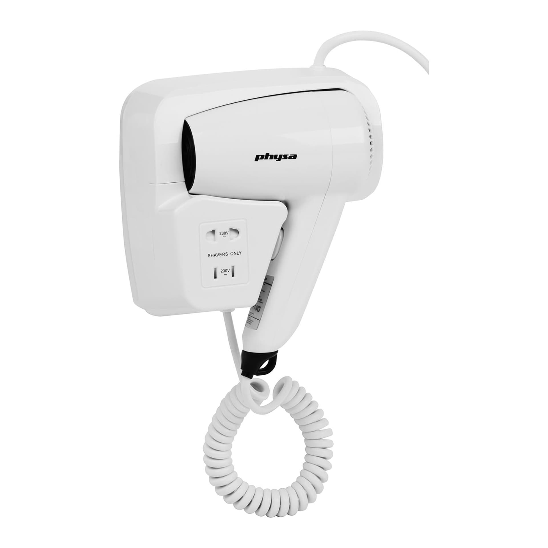 

Suszarka do włosów basenowa hotelowa ścienna biała 1200W Physa SICCO