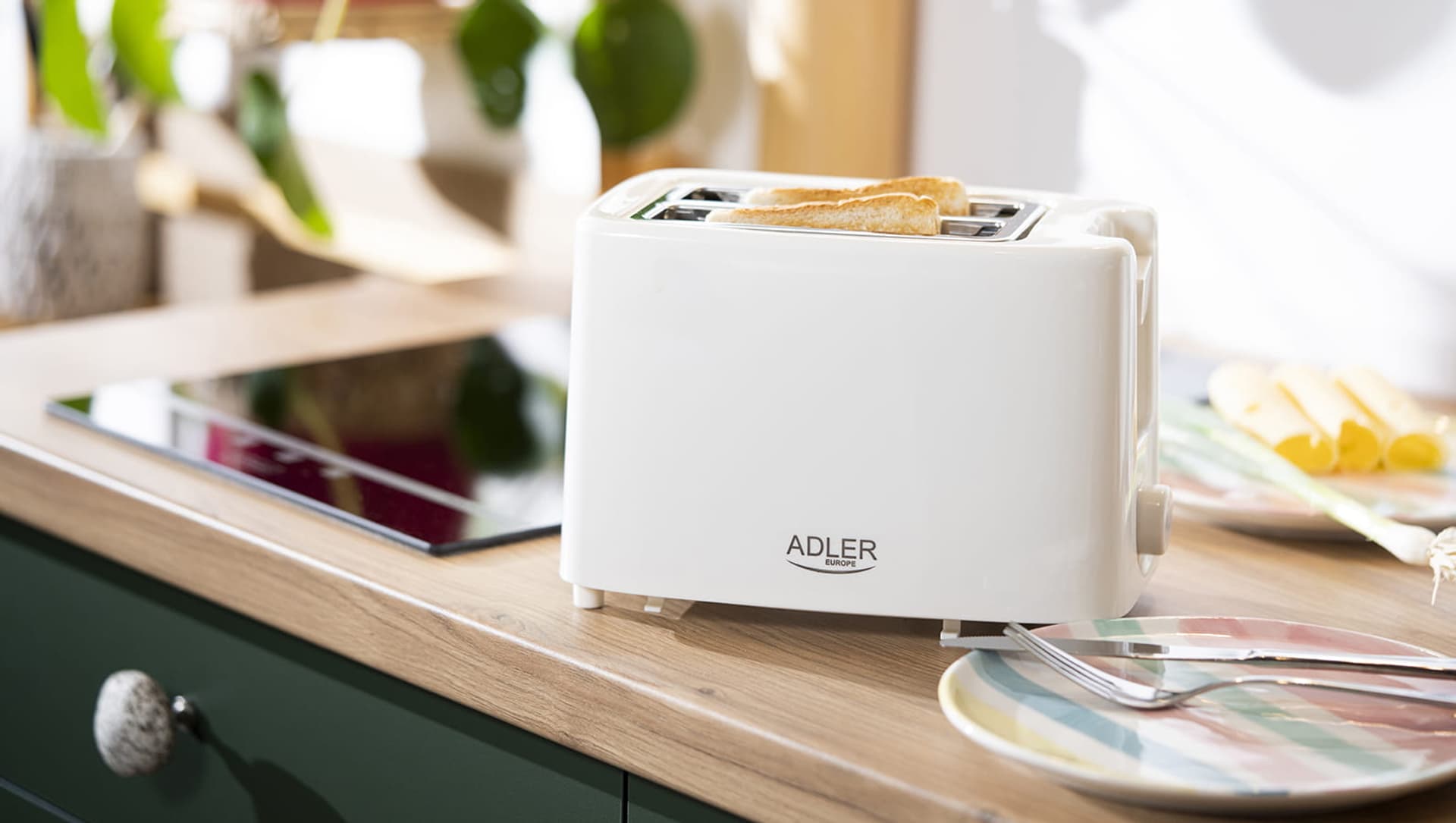 

Toster na 2 kromki Adler AD 3223