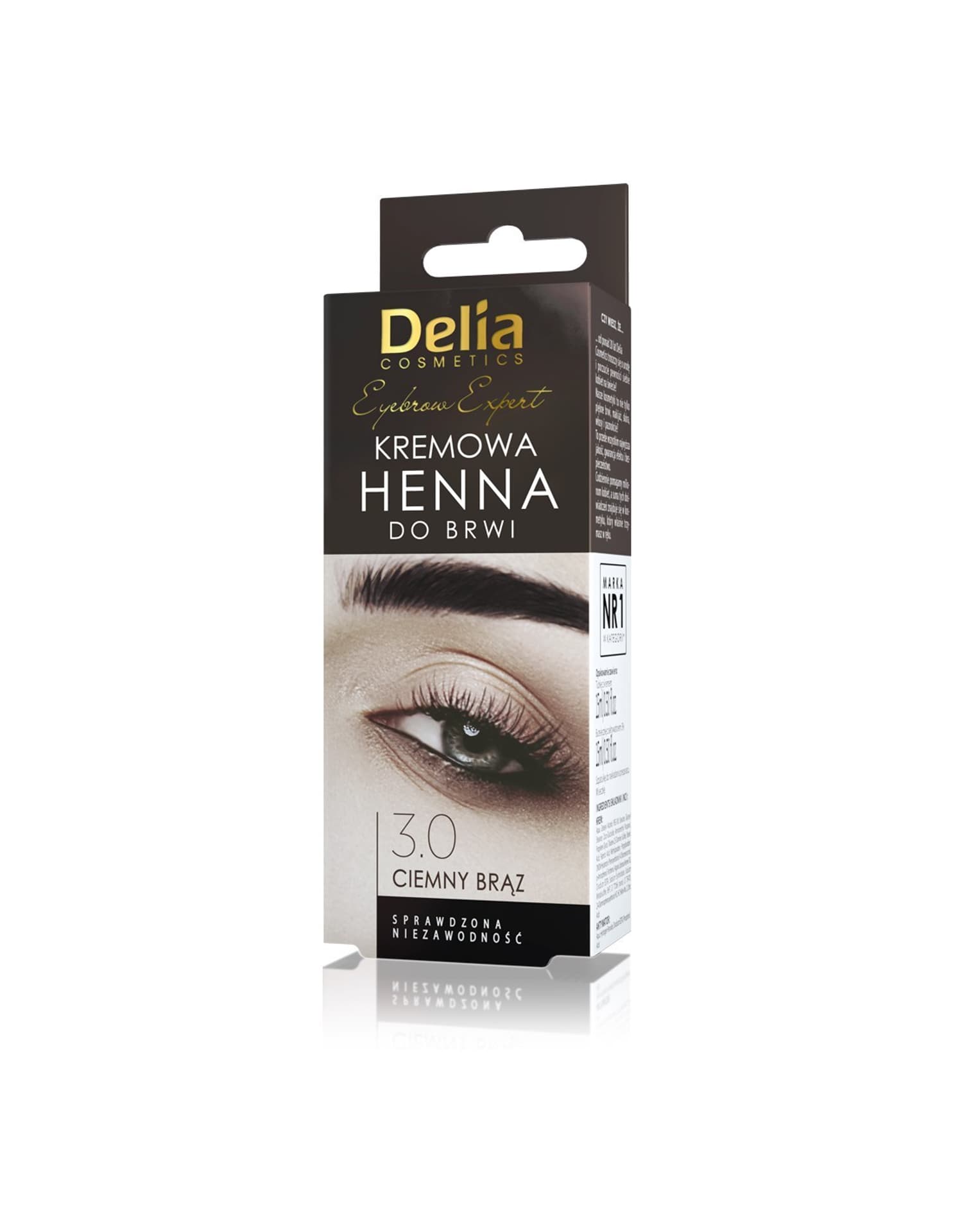 

Delia Cosmetics Henna do brwi kremowa - Ciemny Brąz