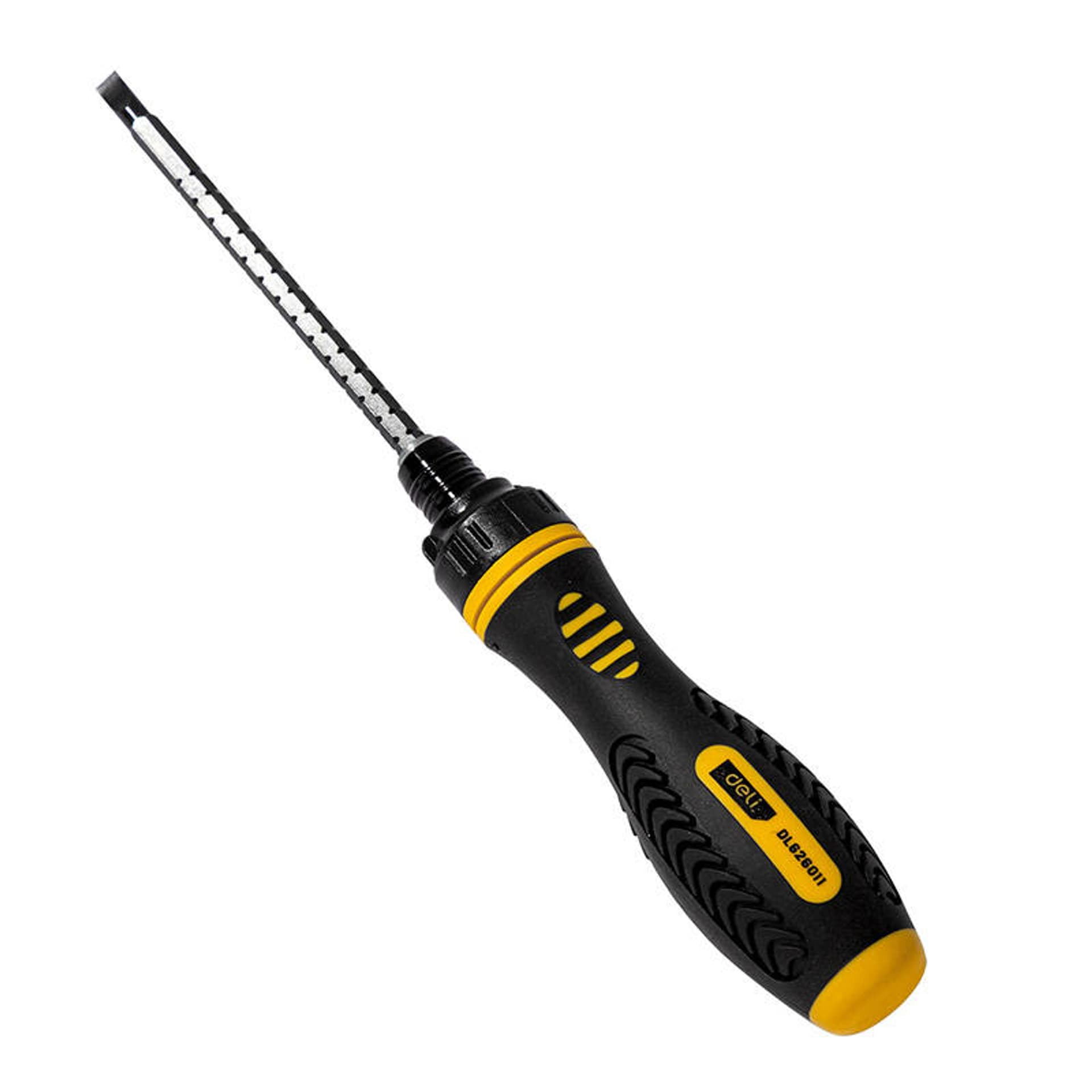 

Wkrętak z grzechotką Deli Tools EDL626011, 6/PH2x180mm
