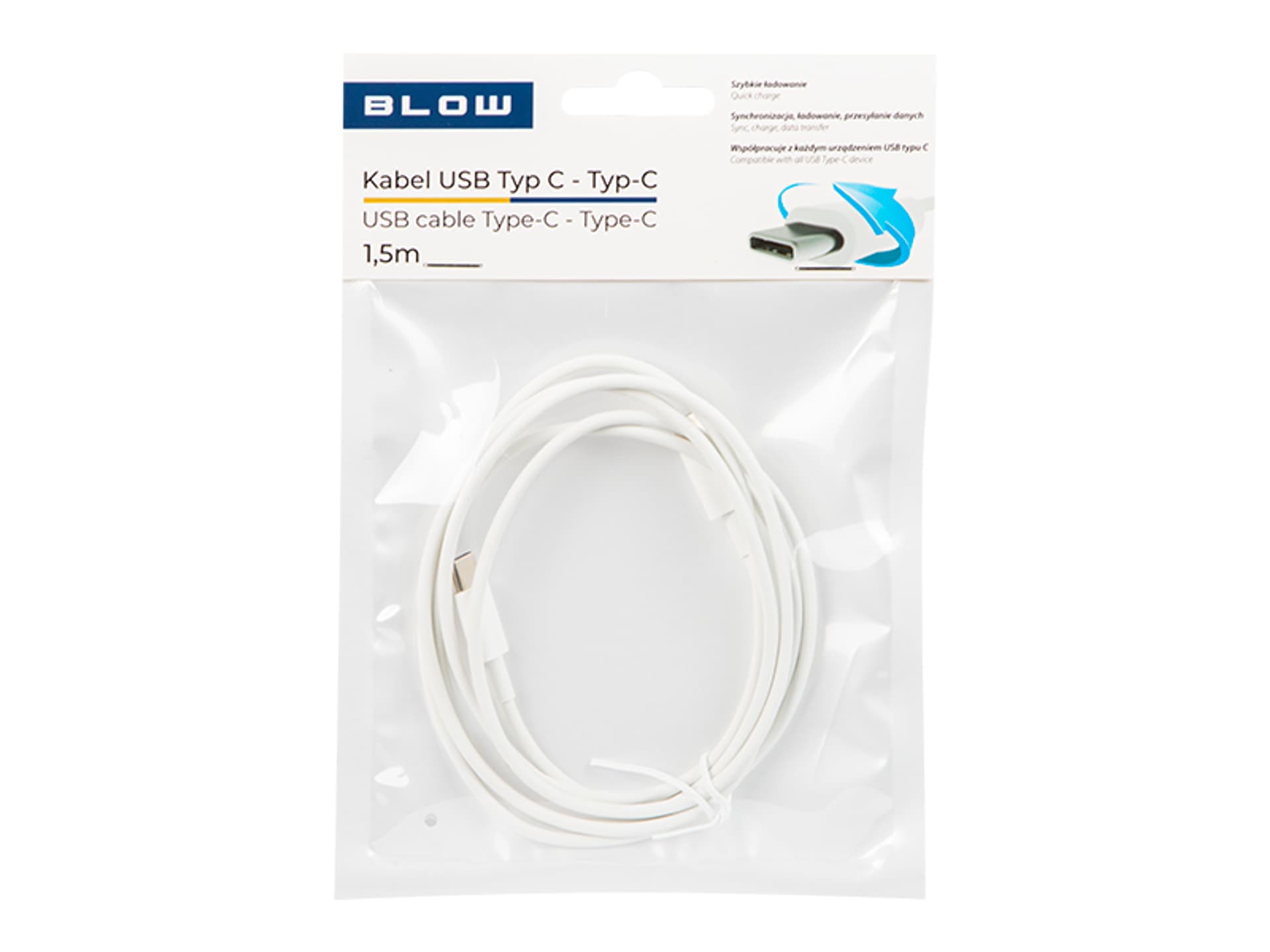 

66-148# Przył.usb-c - usb-c 2.0 1,5m białe