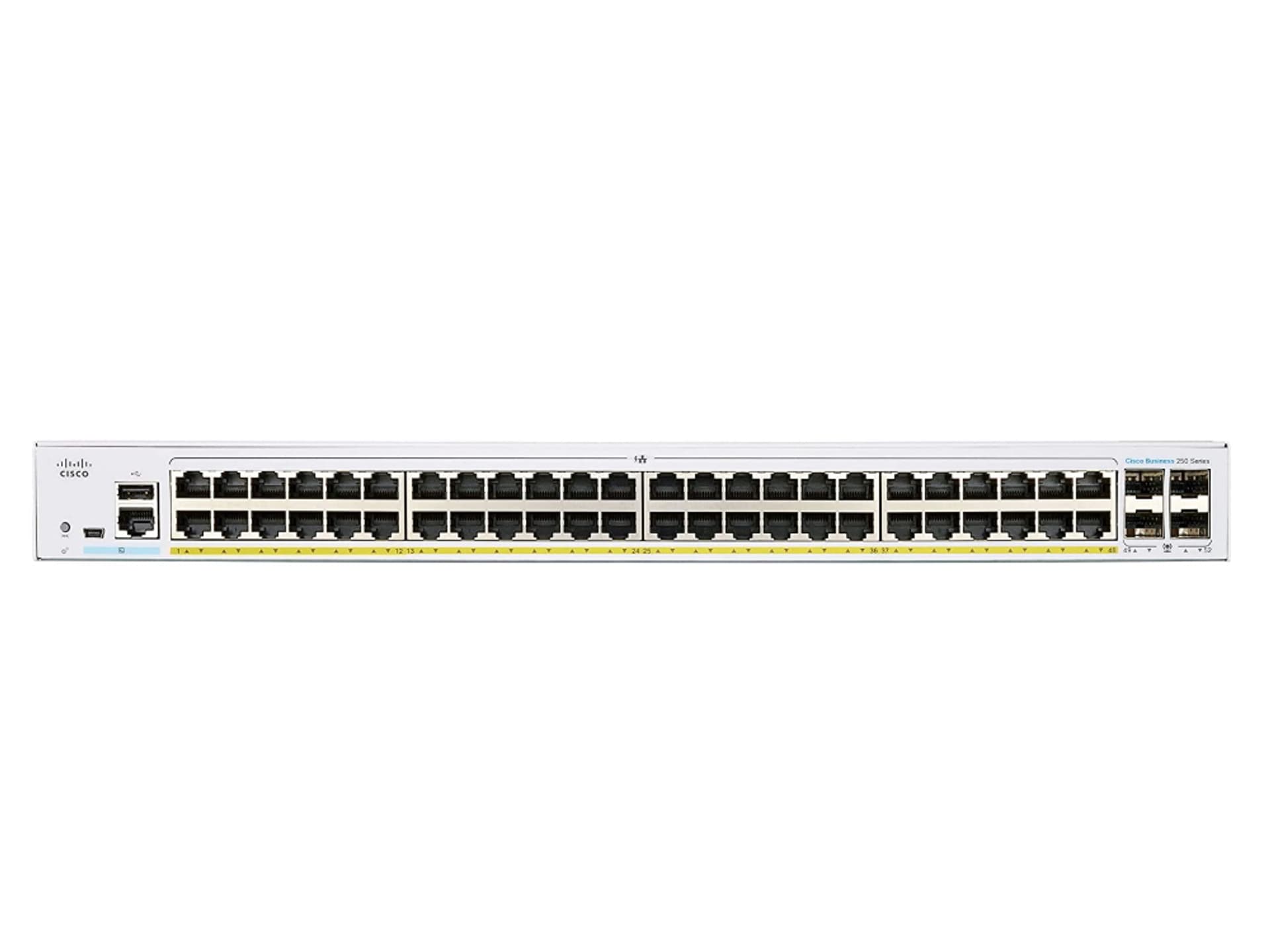 

CISCO CBS250-48P-4G 48-PORT 10/100/1000 POE SWITCH, 4X SFP, 370W