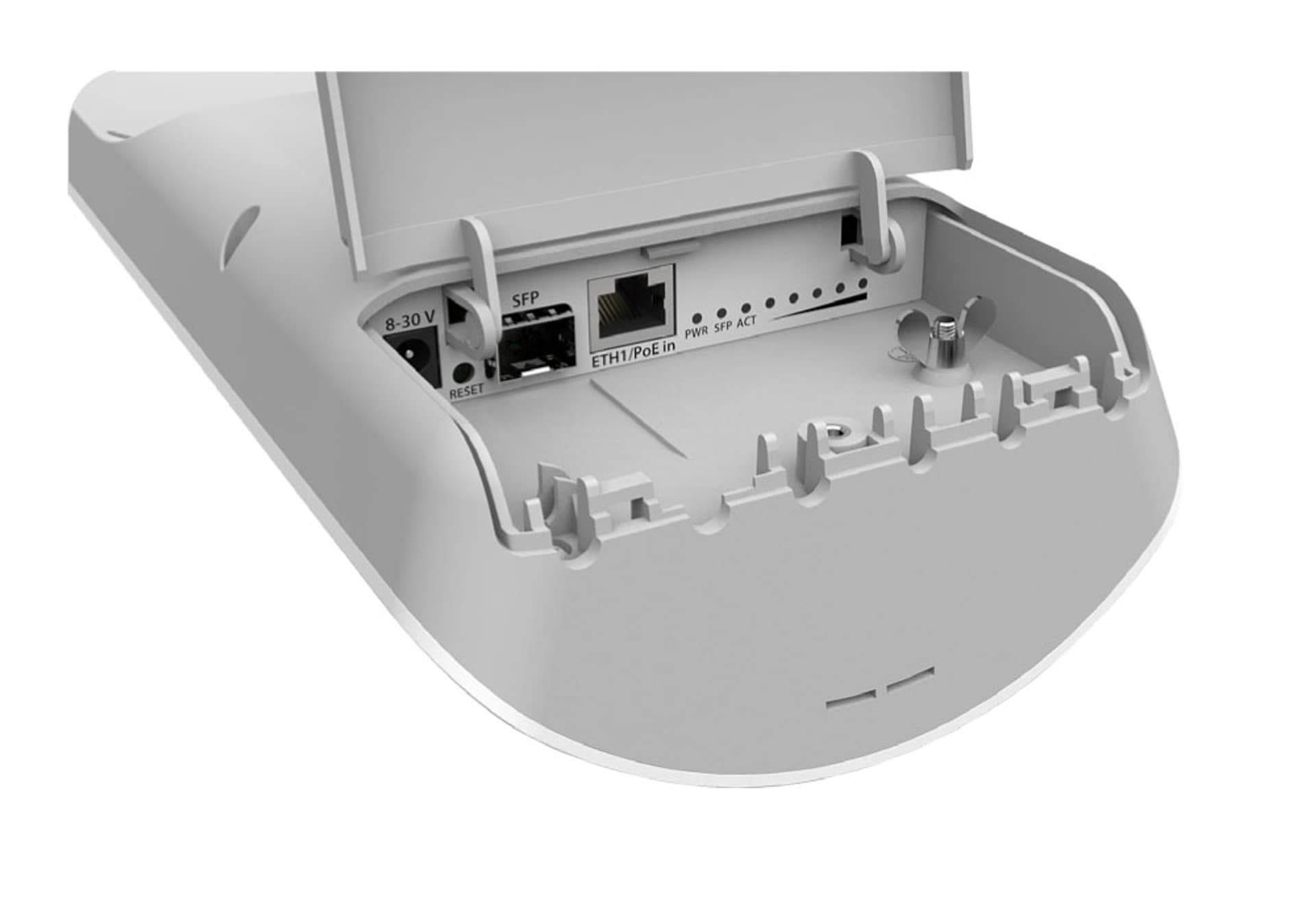 

MIKROTIK RB921GS-5HPACD-15S MANTBOX, 720MHZ, 128MB, 1XGE, 1XSFP, 2X2MIMO 5GHZ, 15DBI, L4