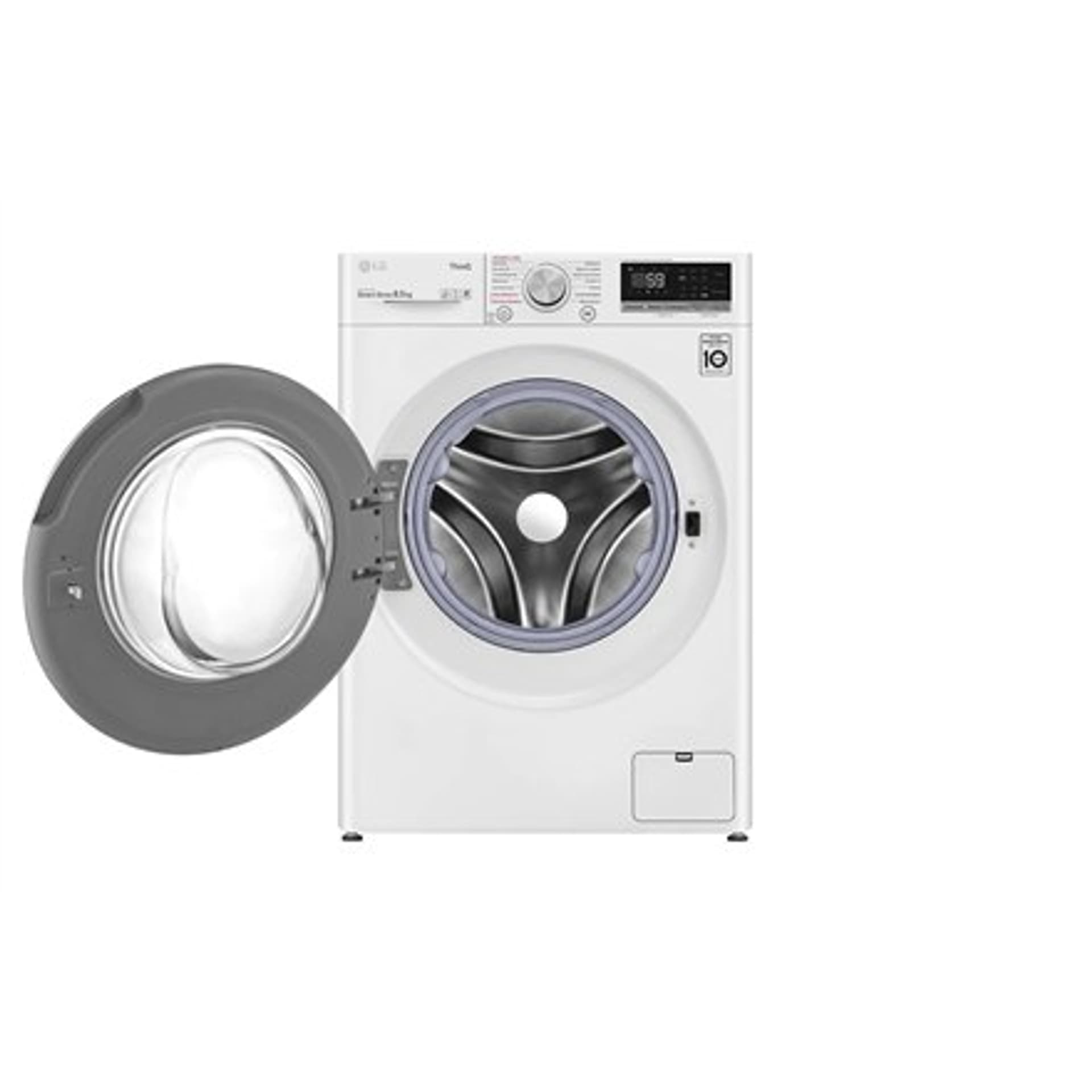 

LG Washing Mashine F2WV5S8S1E Energy efficiency class C, Front loading, Washing capacity 8.5 kg, 1200 RPM, Depth 48 cm, Width 60