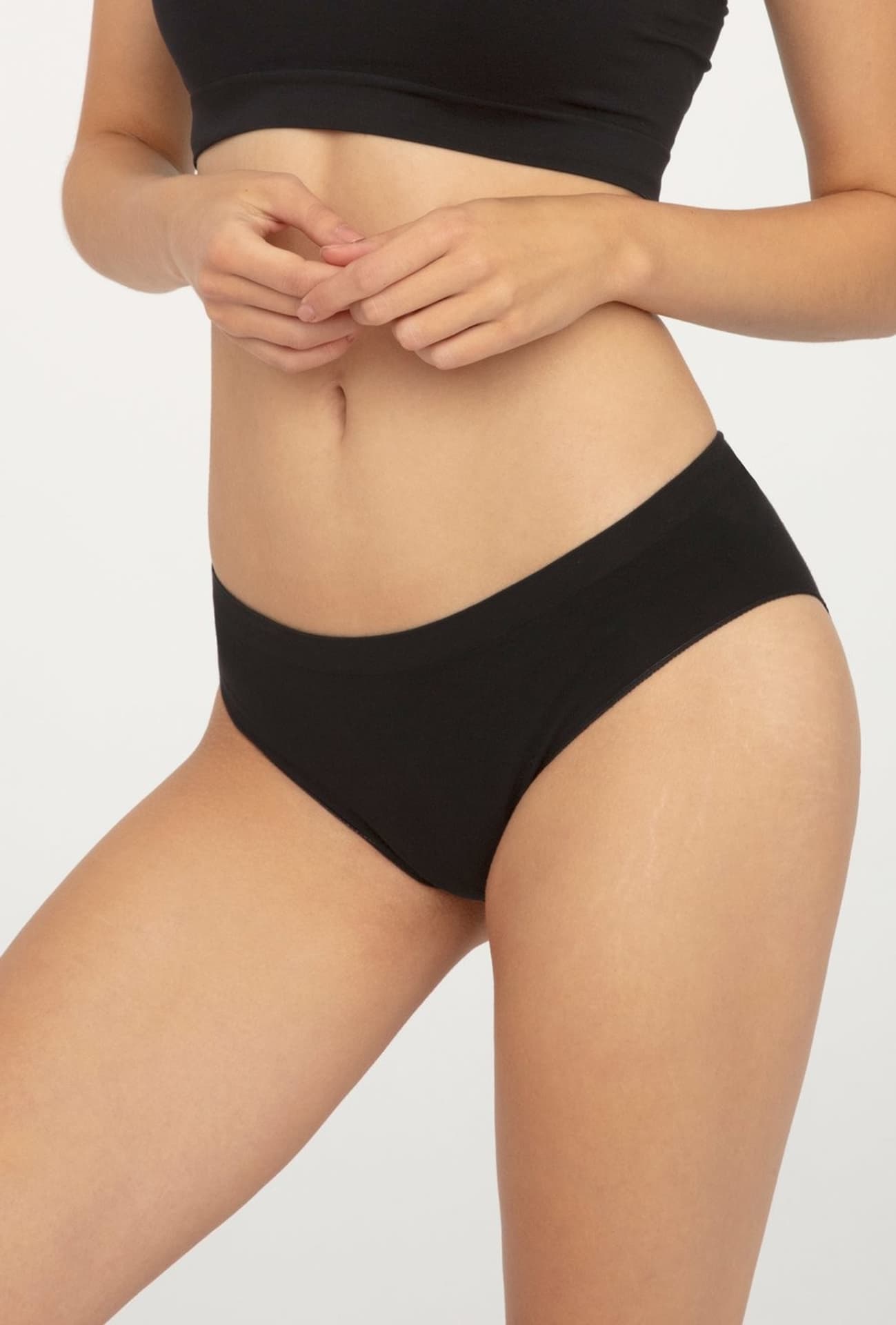 

SEAMLESS COTTON BIKINI (kolor black, rozmiar L)