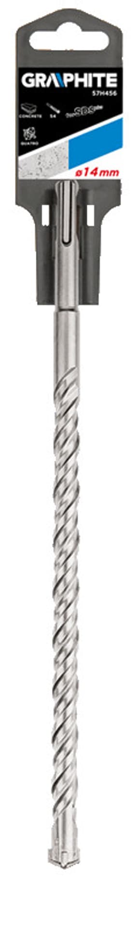 

Wiertło do betonu SDS Plus, 14 x 260 mm, S4, quatro