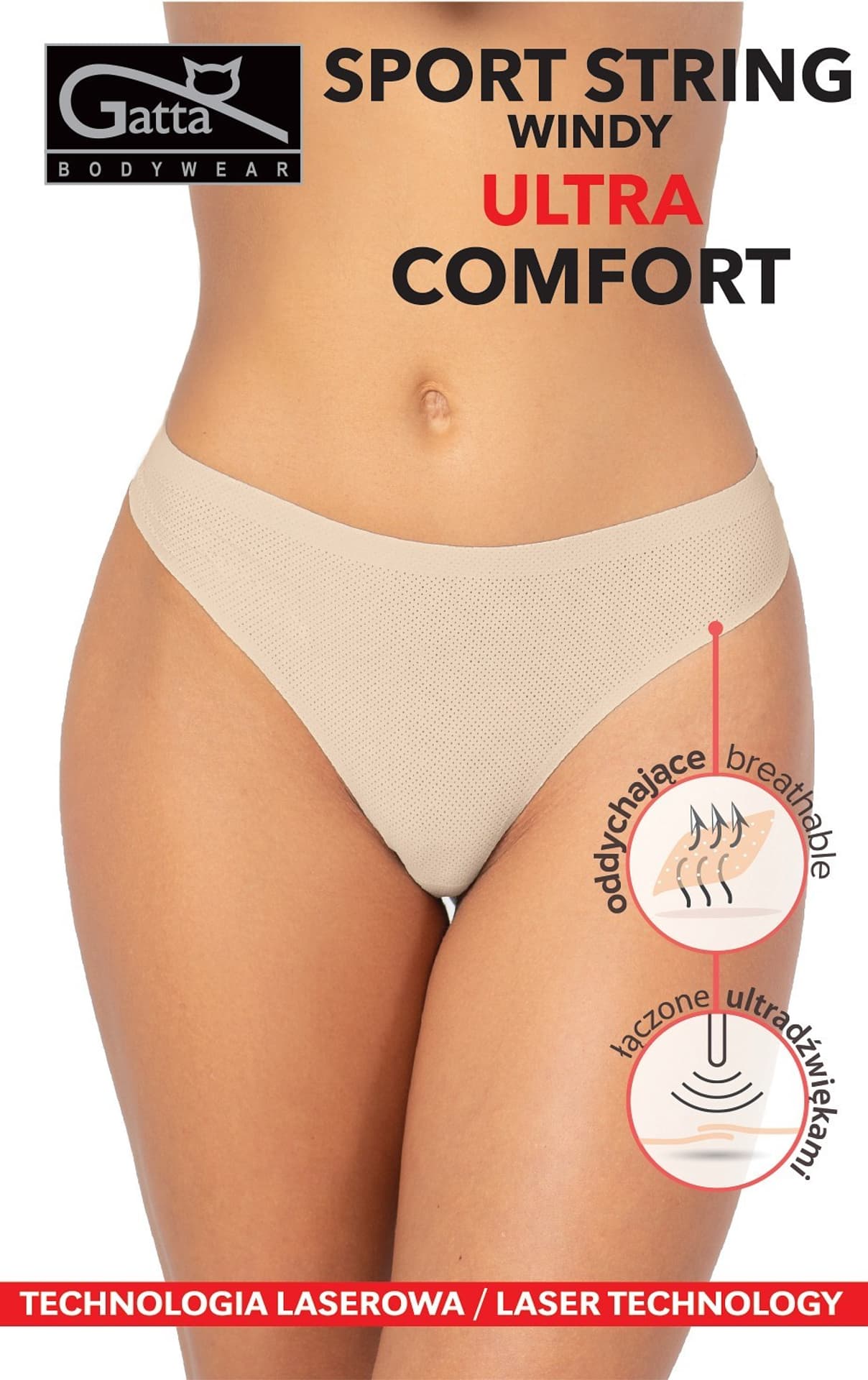 

STRINGI SPORT WINDY ULTRA COMFORT (kolor beige, rozmiar XL)
