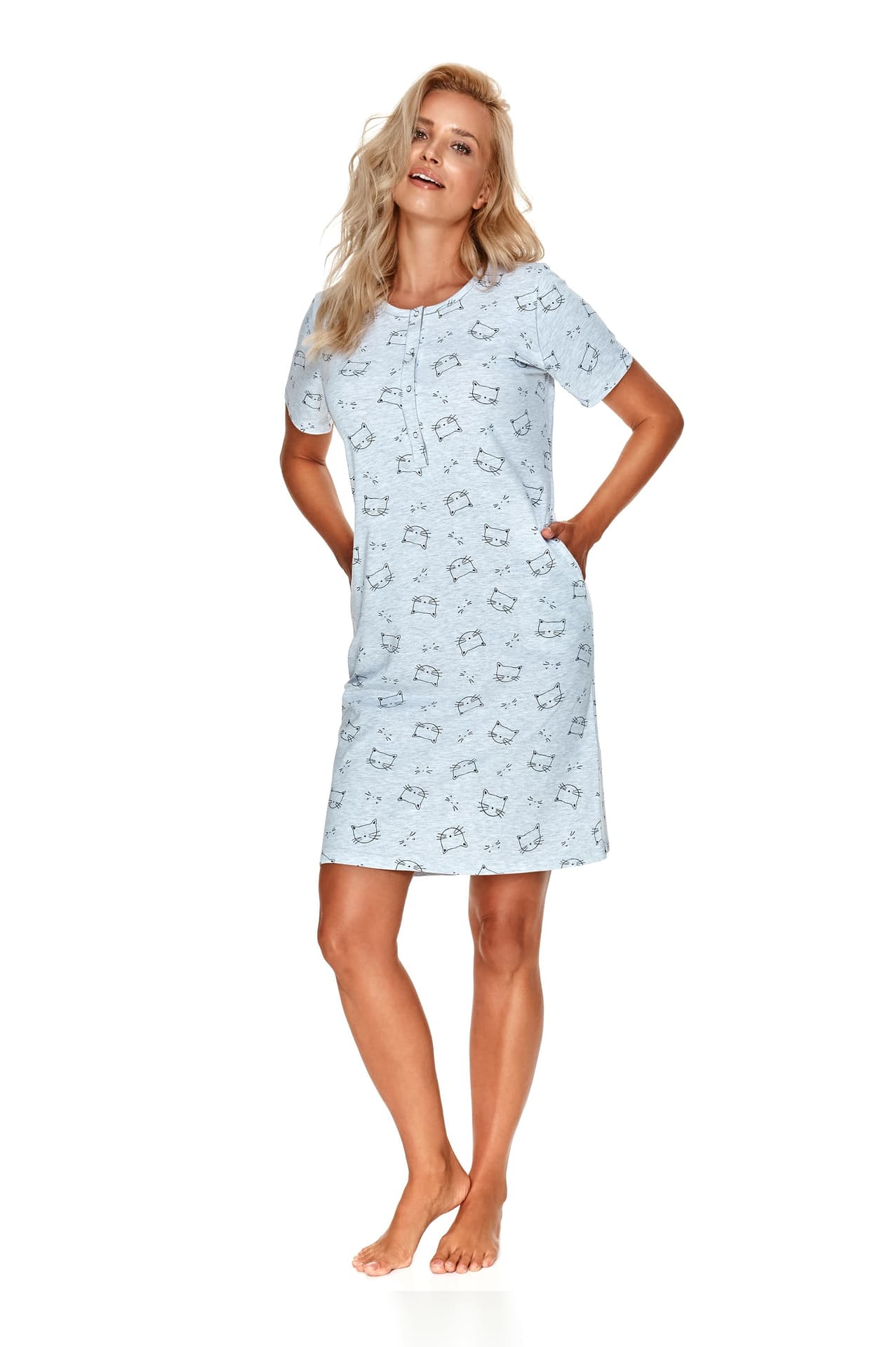 

KOSZULA KATIA 2664 KR (kolor szary/melange, rozmiar M)