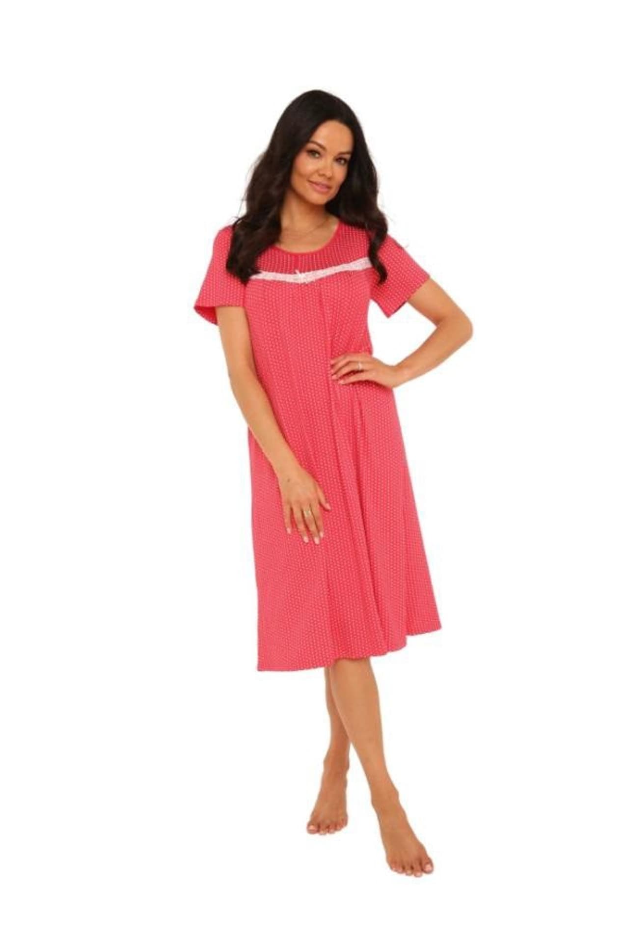 

KOSZULKA JULIETTE 447 KR R.3XL-5XL (kolor ecrui/kropki, rozmiar XXXXL)